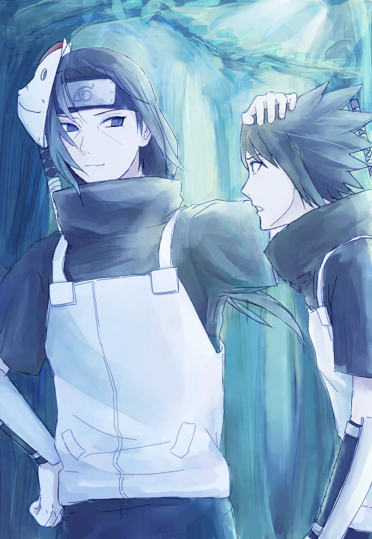 Itachi Uchiha, Sasuke Uchiha, Anbu mask, HD Phone wallpaper
