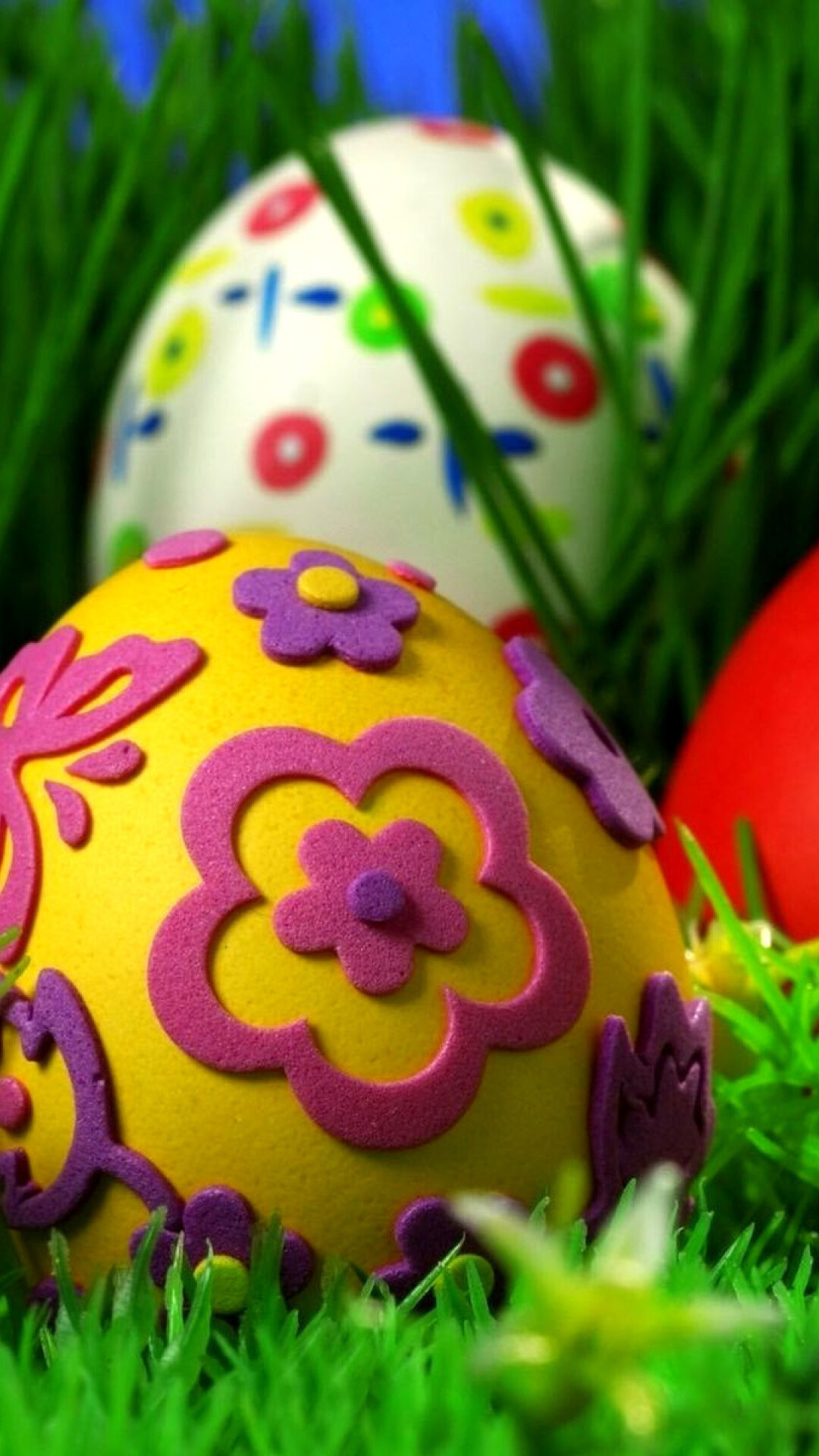 Happy Easter wallpaper, Festive design, Spring celebration, Vibrant colors, 1080x1920 Full HD Phone