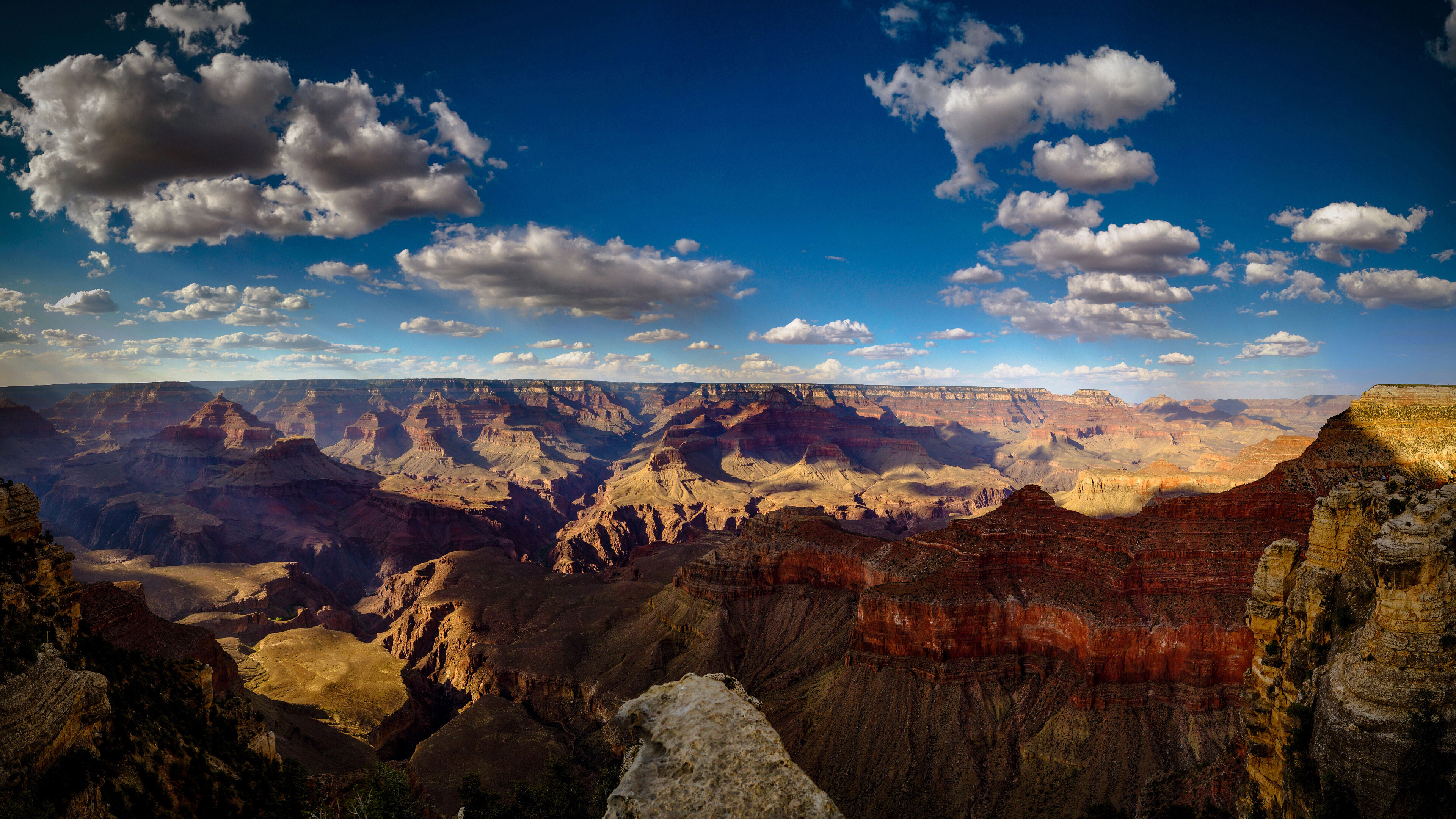 Grand Canyon, Sky's canvas, Majestic mountains, Nature's artistry, 3840x2160 4K Desktop