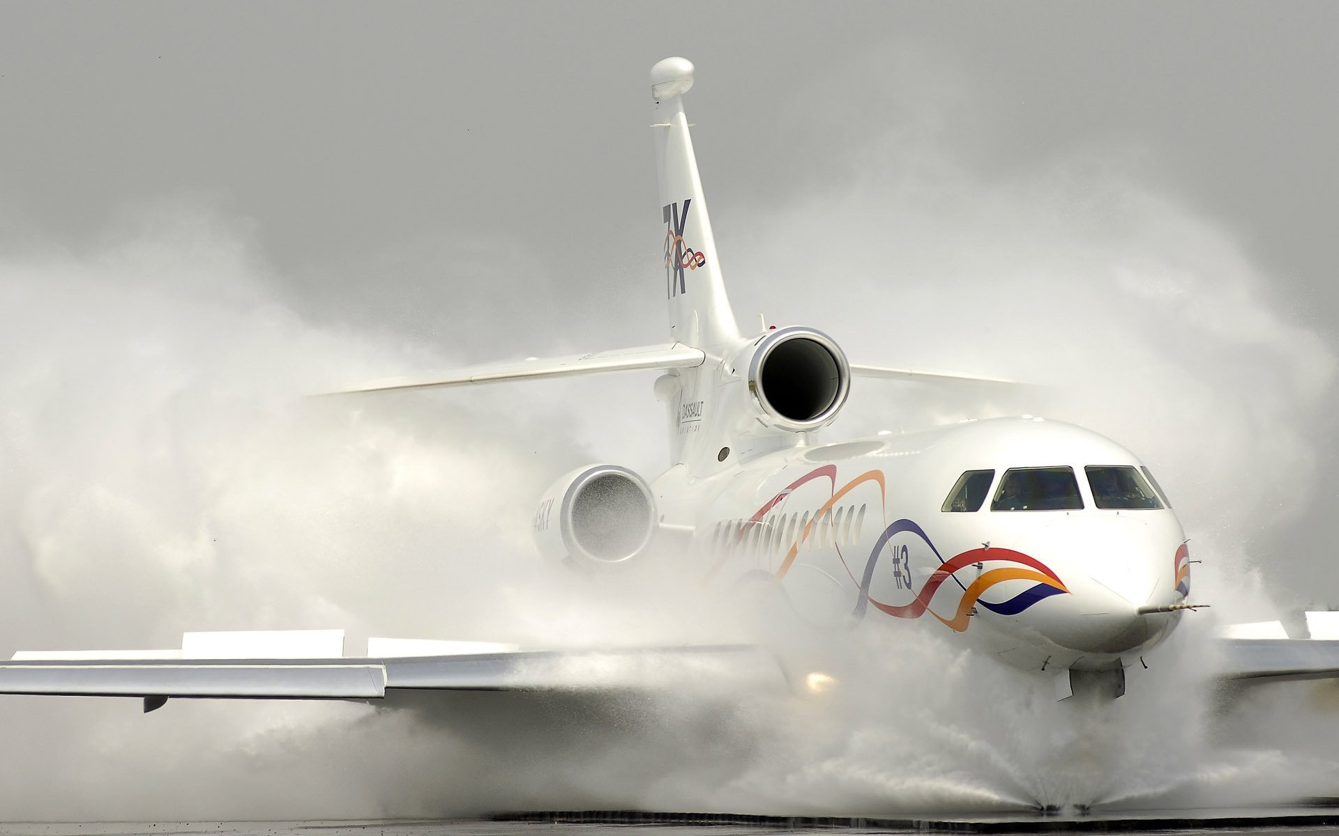 Falcon 7X, Deluxe private flights, Exclusive jet experience, 1920x1200 HD Desktop