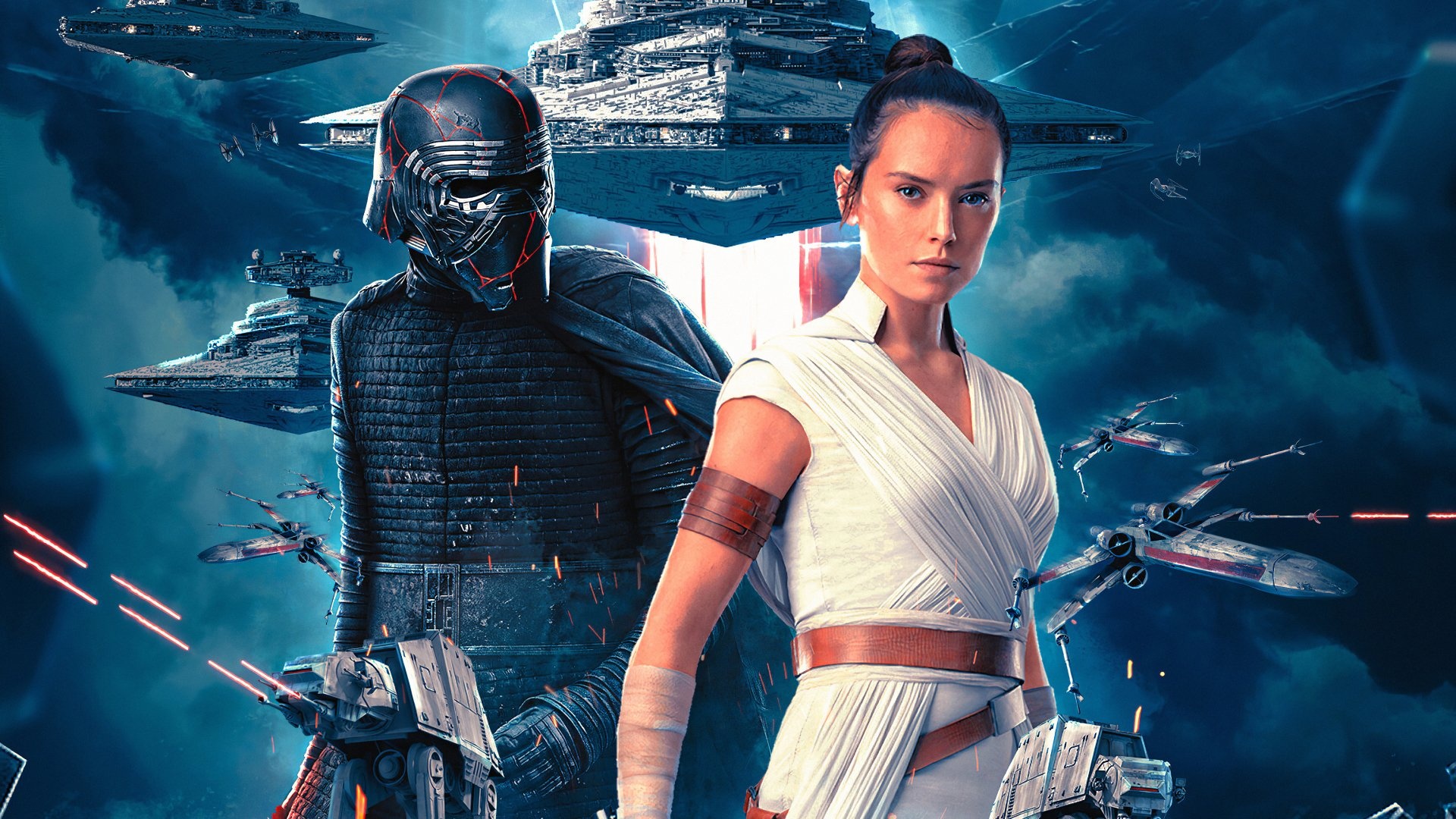 Skywalker HD wallpapers, Epic battle scenes, Cinematic masterpiece, Intergalactic adventure, 1920x1080 Full HD Desktop
