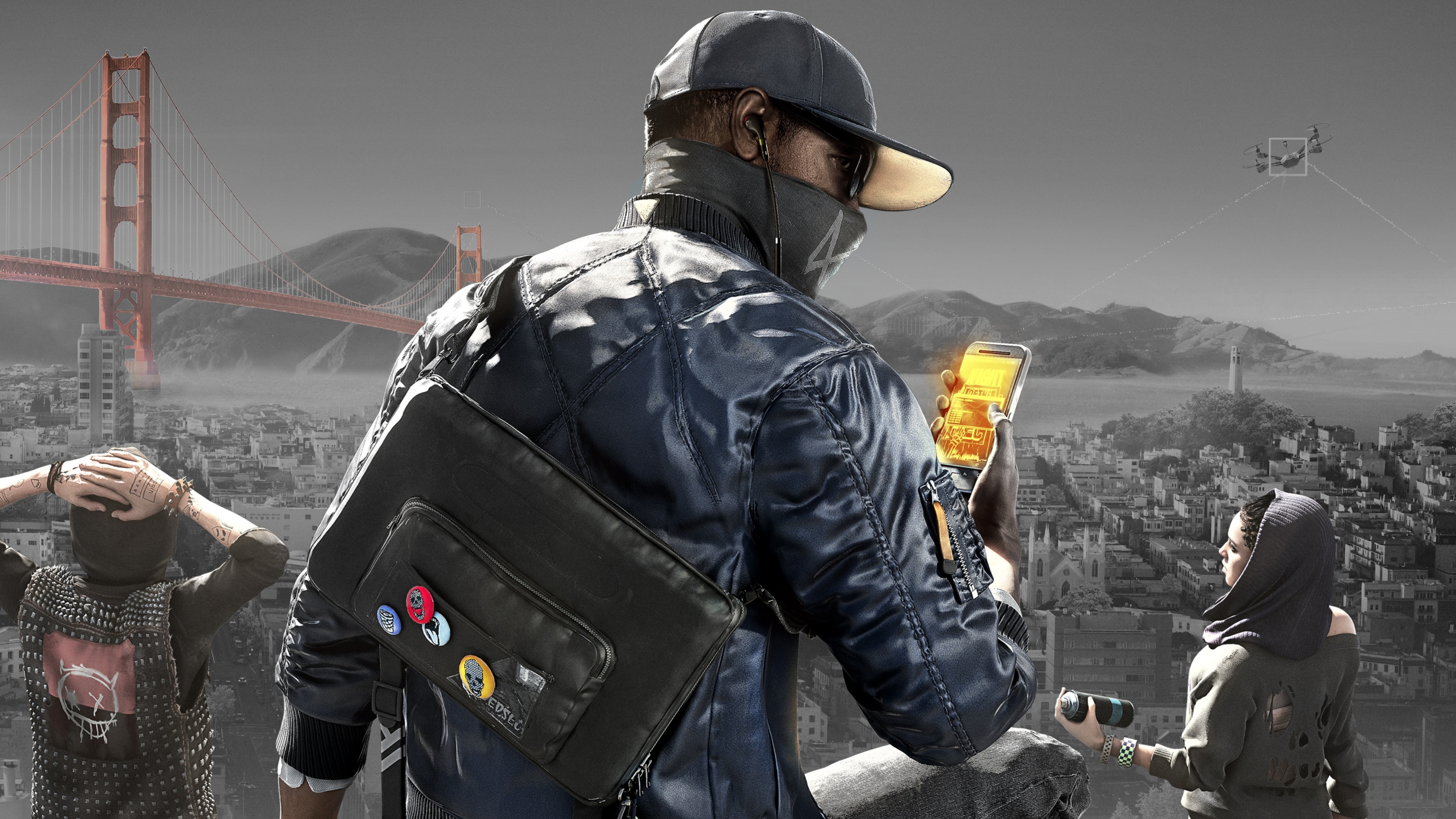 Marcus Holloway, Wrench, Sitara Dhawan, Golden Gate Bridge, 4K Desktop wallpaper