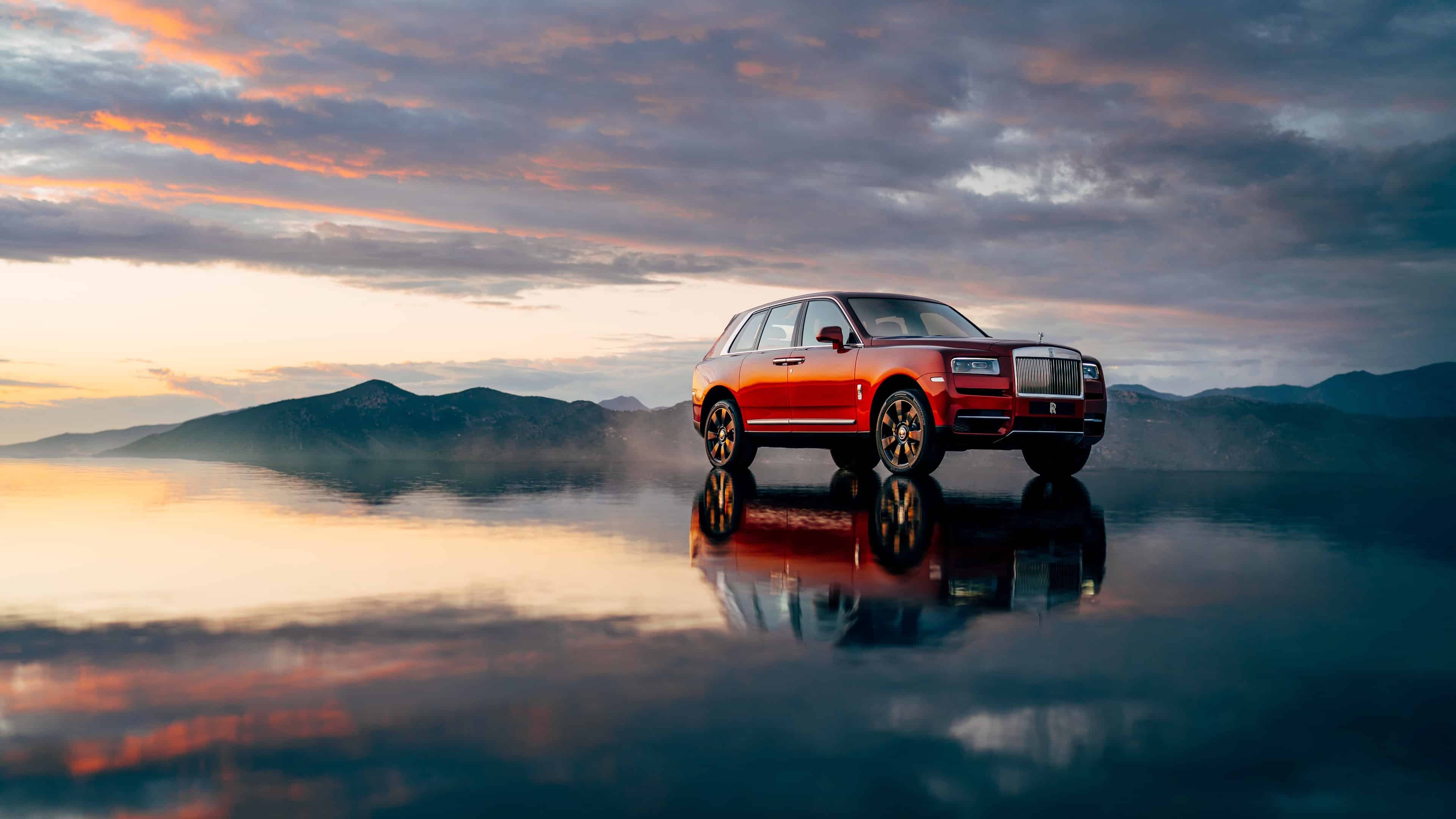 Rolls-Royce Cullinan, Red UHD, Wallpaper, 3840x2160 4K Desktop