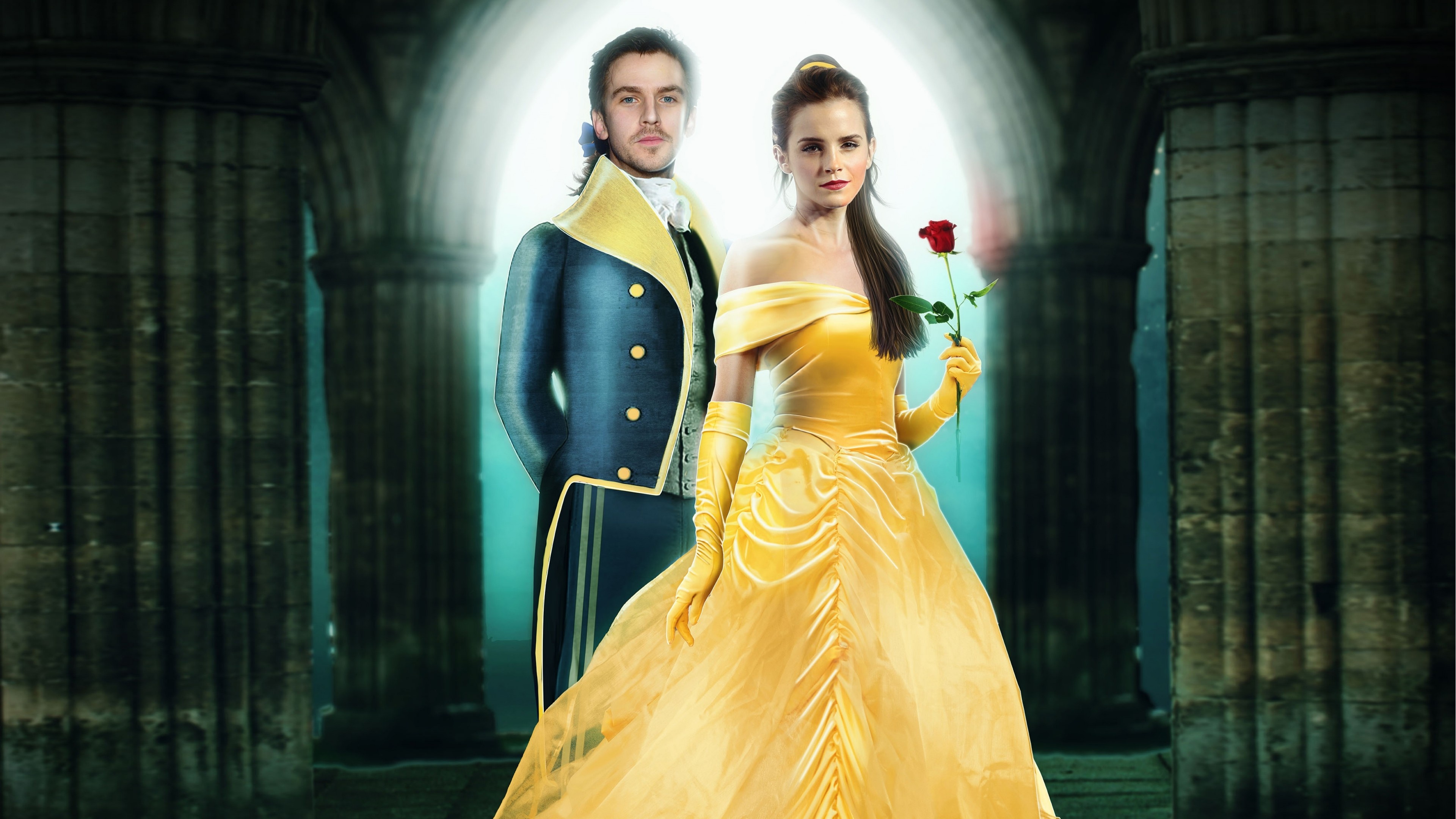 Dan Stevens, Movies star, Beauty and the Beast, Emma Watson, 3840x2160 4K Desktop