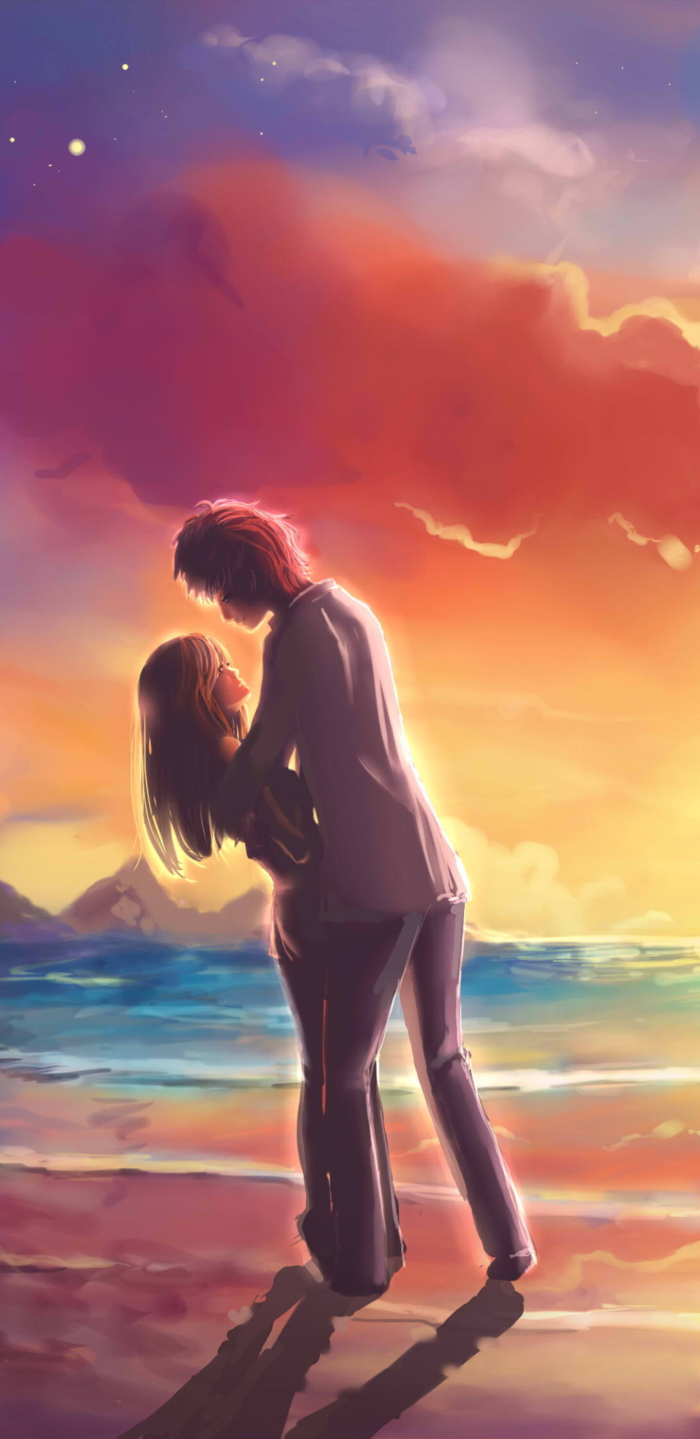 Couples, Coast, Love, Samsung Galaxy, 1440x2960 HD Phone