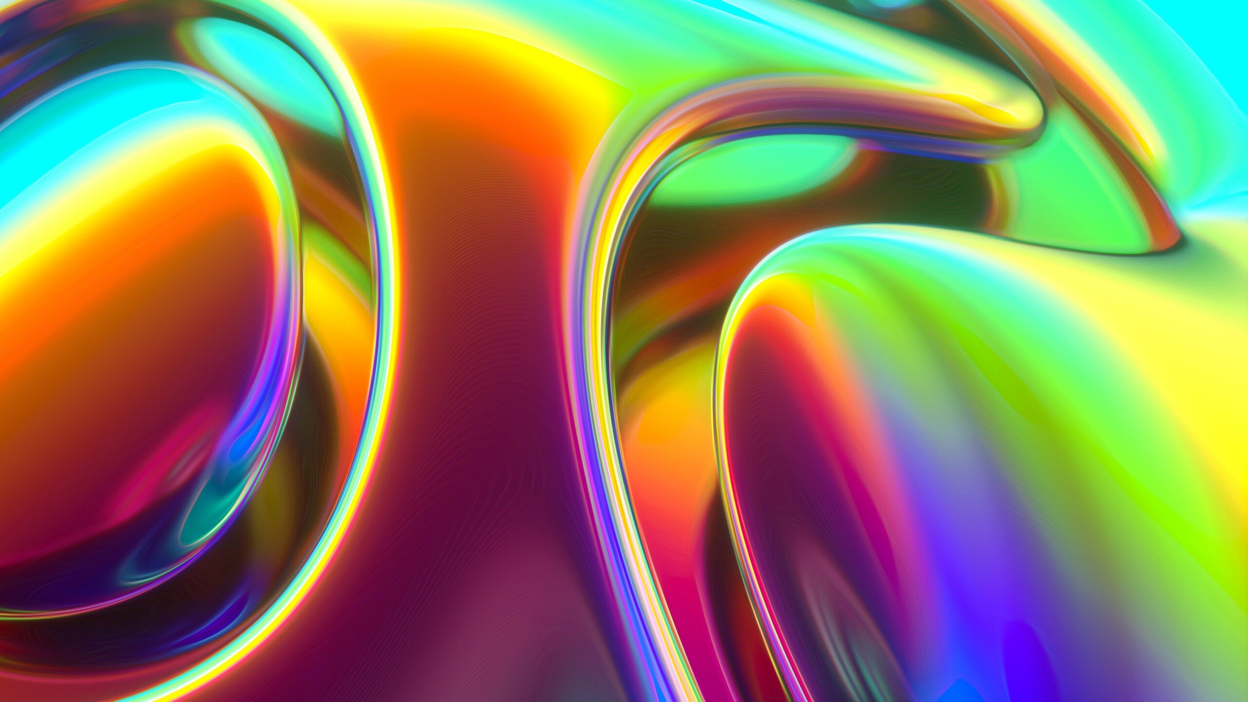 Sharp color gradient delight, Vibrant rainbow display, Blending of colors, Mesmerizing wallpaper, 2560x1440 HD Desktop