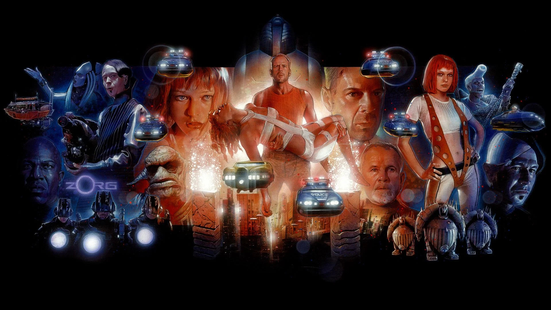 The Fifth Element, Captivating wallpapers, Futuristic metropolis, Cinematic visuals, 1920x1080 Full HD Desktop