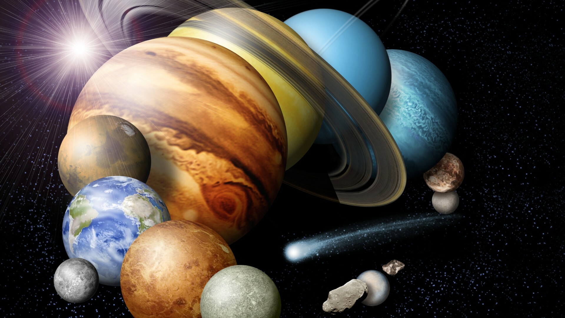 HD solar system wallpapers, Dark cosmic beauty, Celestial wonders, Astronomical majesty, 1920x1080 Full HD Desktop