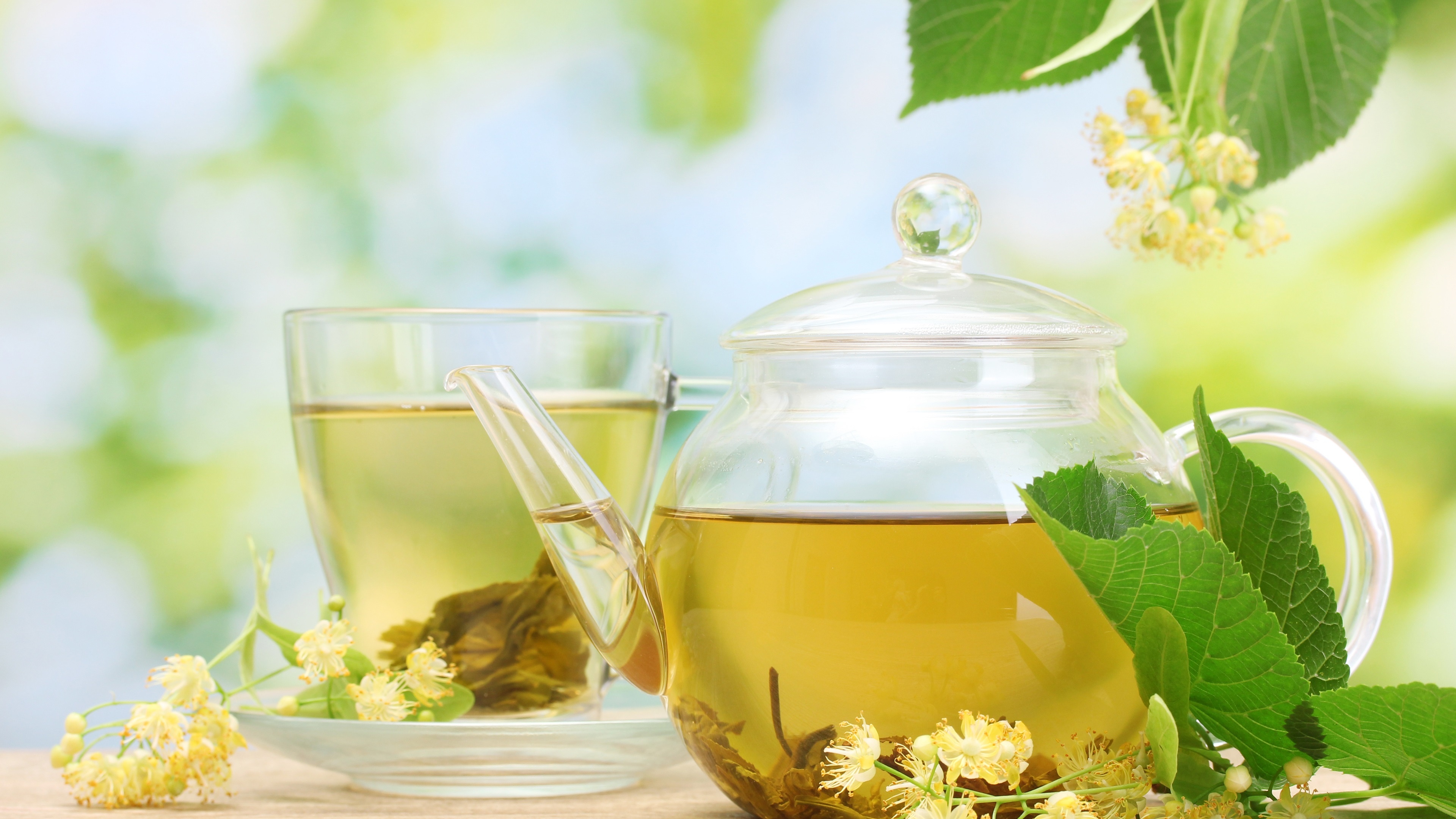 Linden flower tea, Teapots Wallpaper, 3840x2160 4K Desktop