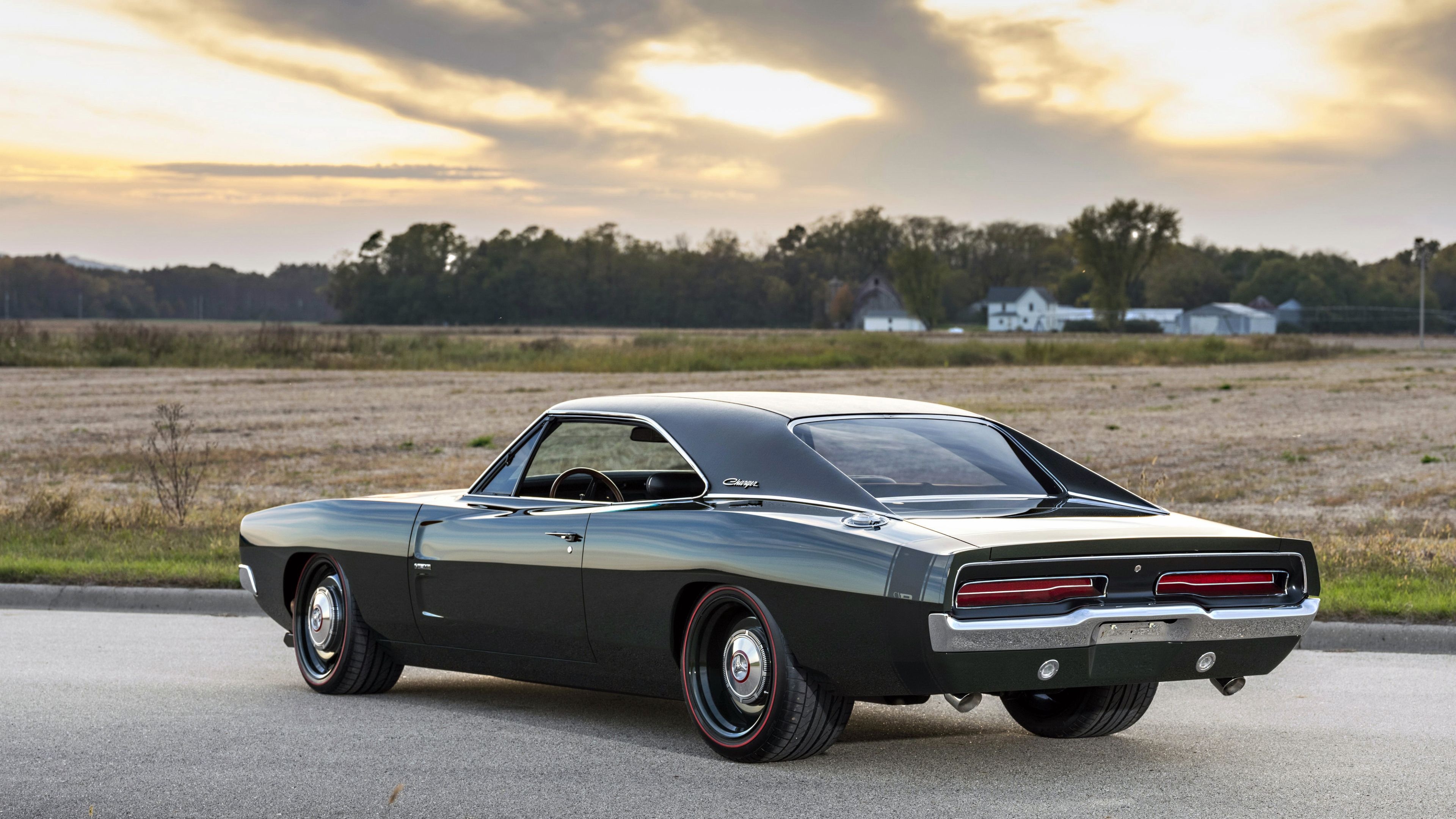 Dodge Charger Defector, Rear view, Muscle car, Classic design, 3840x2160 4K Desktop