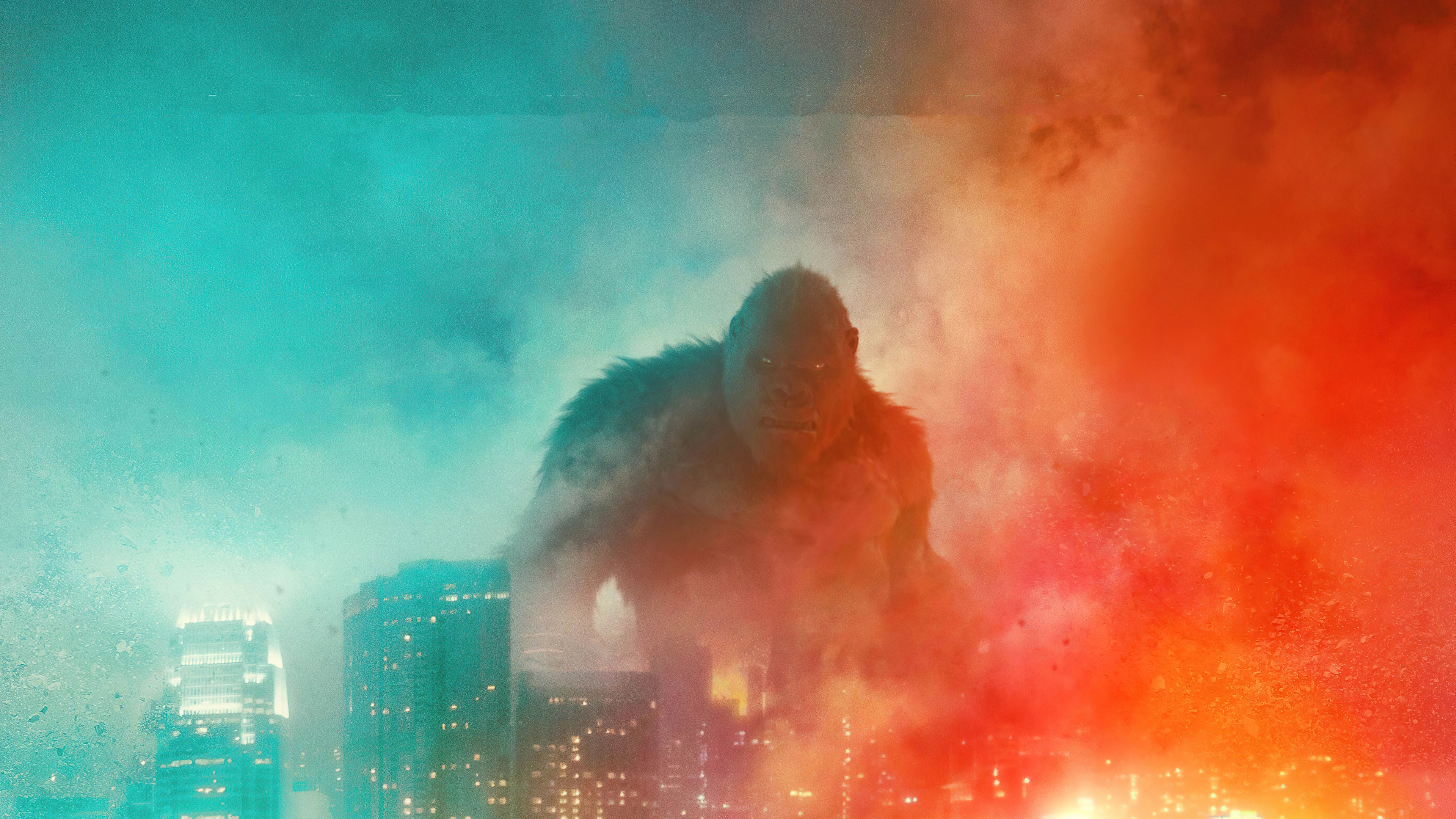 Godzilla vs Kong, Epic clash, 4K Ultra HD, Intense action, 3840x2160 4K Desktop