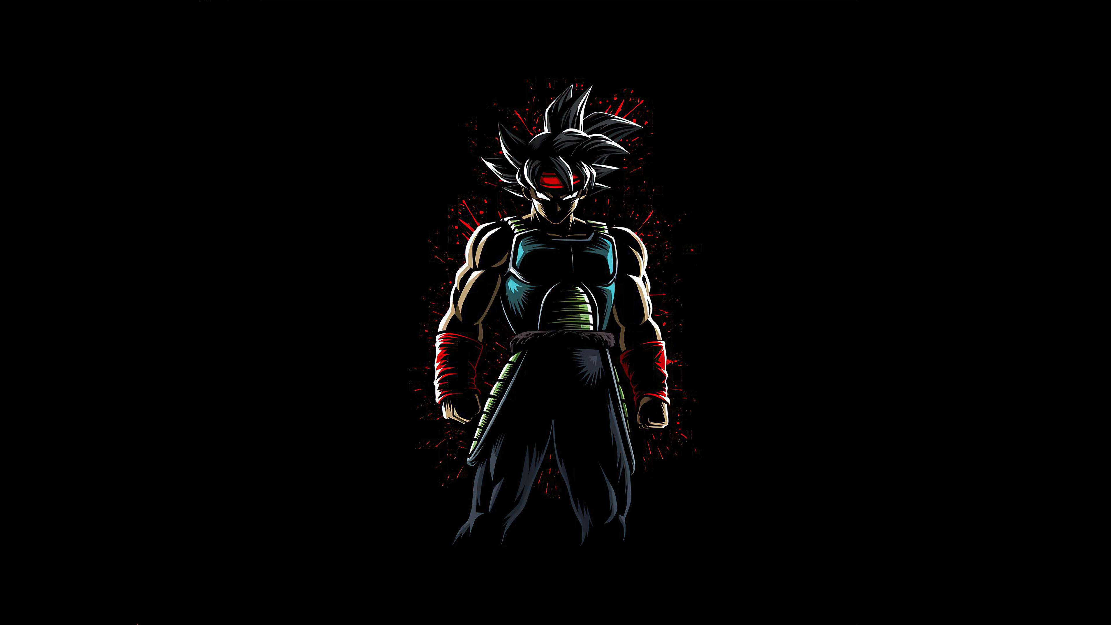 Bardock paint splatter, Dragon Ball Z, HD anime wallpapers, Saiyan pride, 3840x2160 4K Desktop