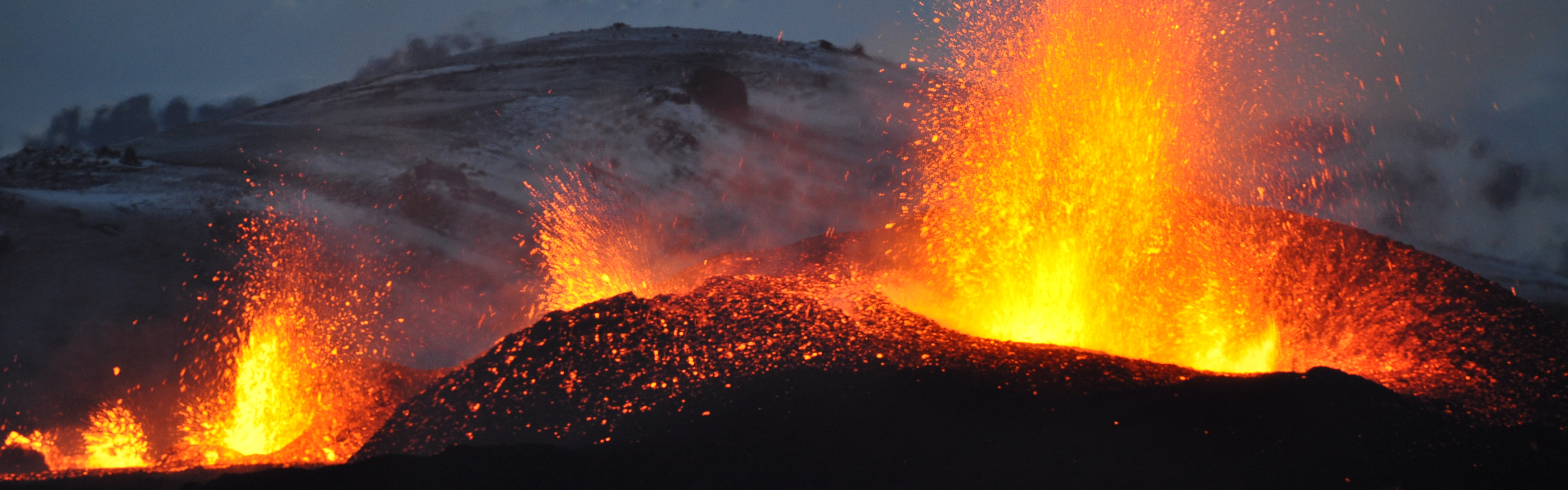 Volcano active, Dual monitor wallpaper, Volcanic beauty, Epic visuals, 3840x1200 Dual Screen Desktop