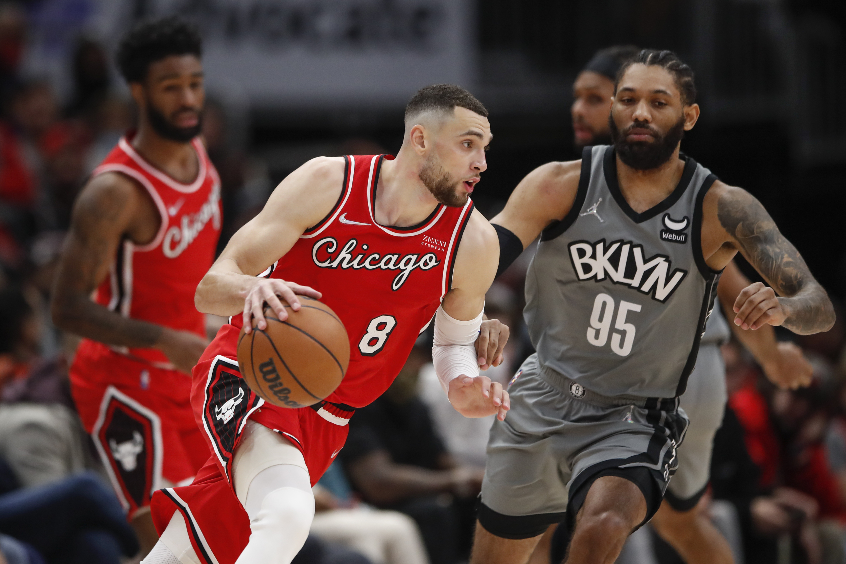 Bulls vs Nets, Zach LaVine Wallpaper, 3200x2140 HD Desktop