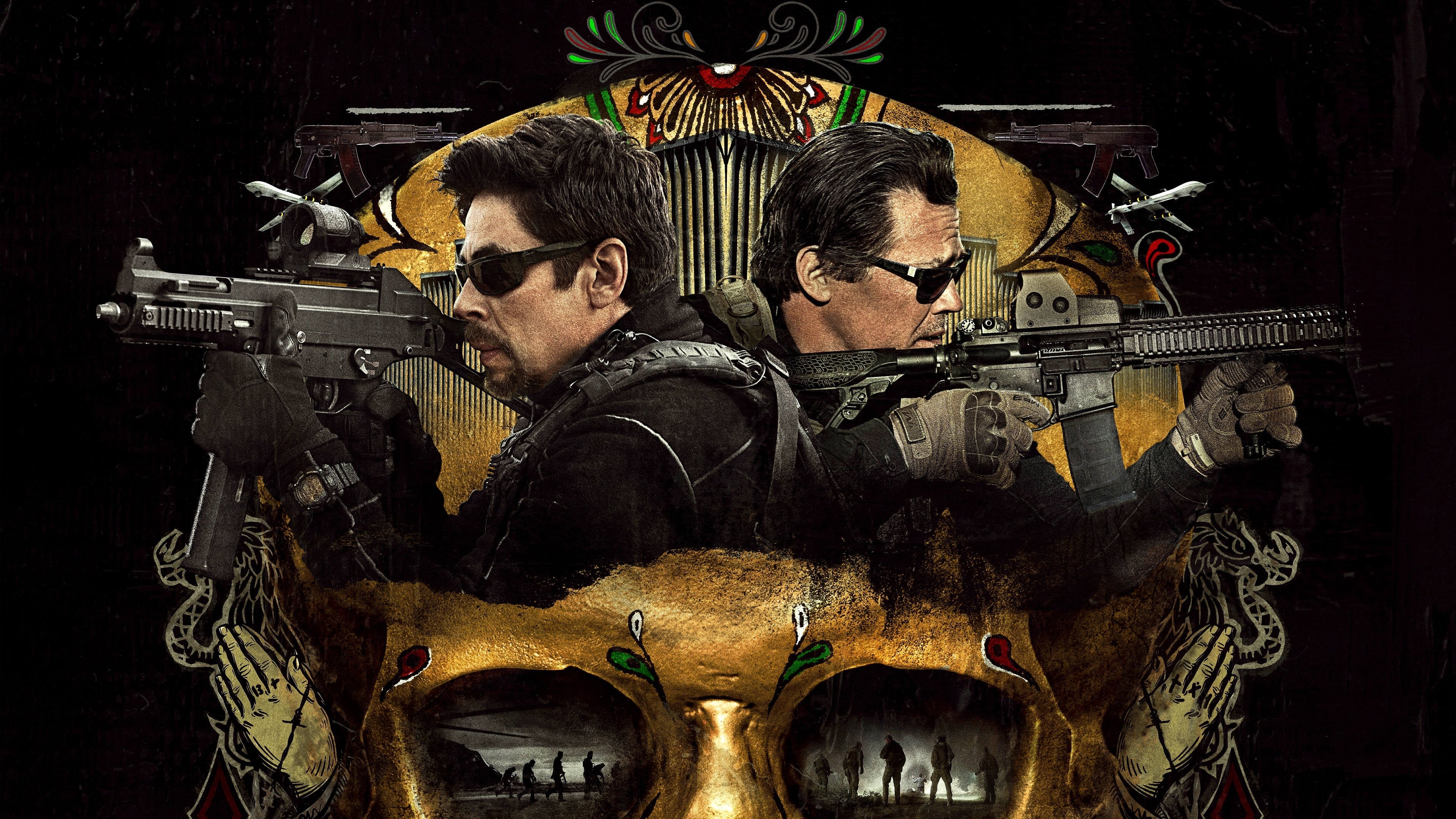 Sicario: Day of the Soldado, Explosive sequel, Pulse-pounding action, Riveting suspense, 3840x2160 4K Desktop