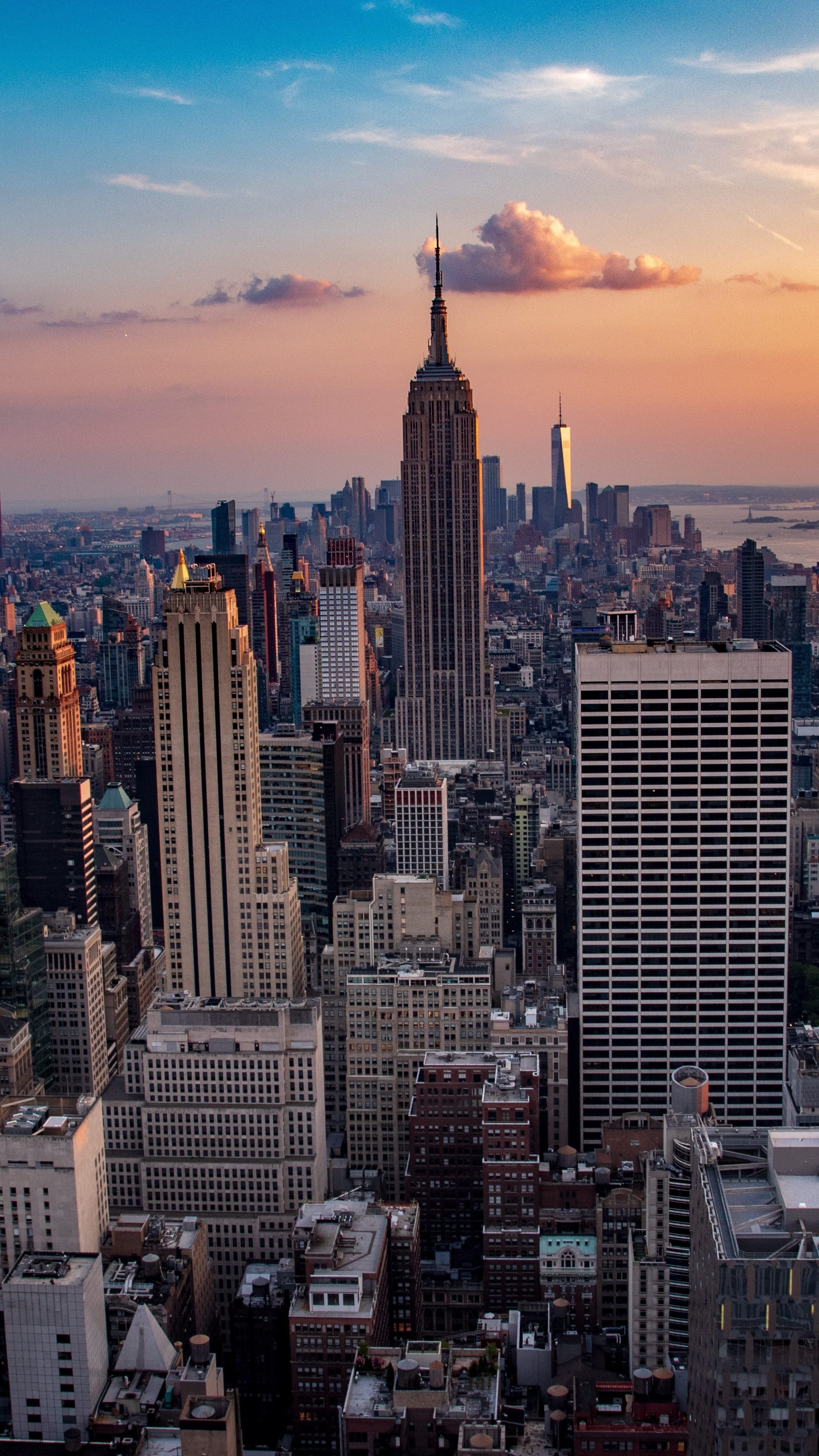 Cityscape buildings, New York city, Sony Xperia Z5, Dual HD background, 2160x3840 4K Phone