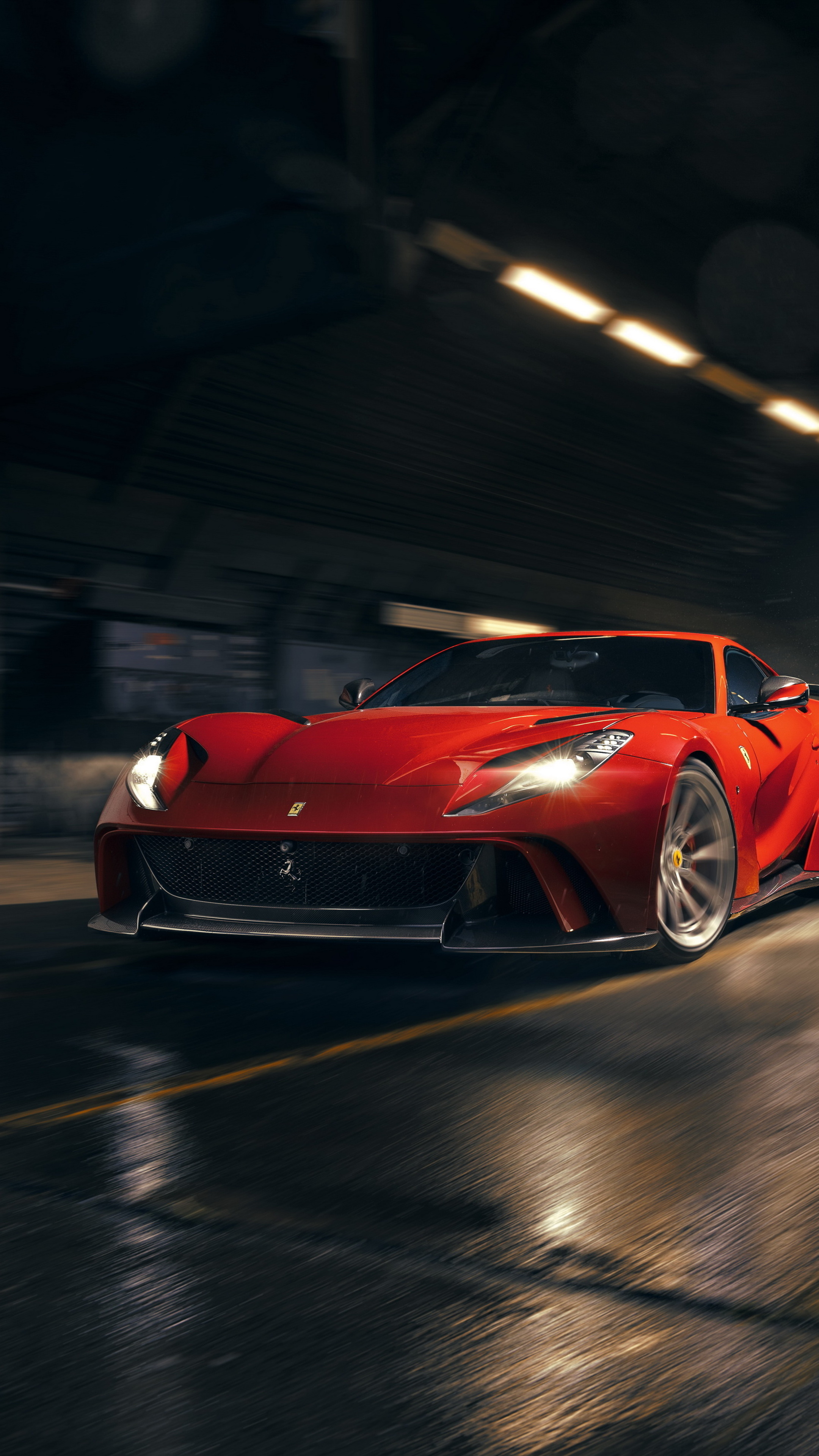 Ferrari 812 Superfast, Novitec customization, Striking red, 2160x3840 4K Phone