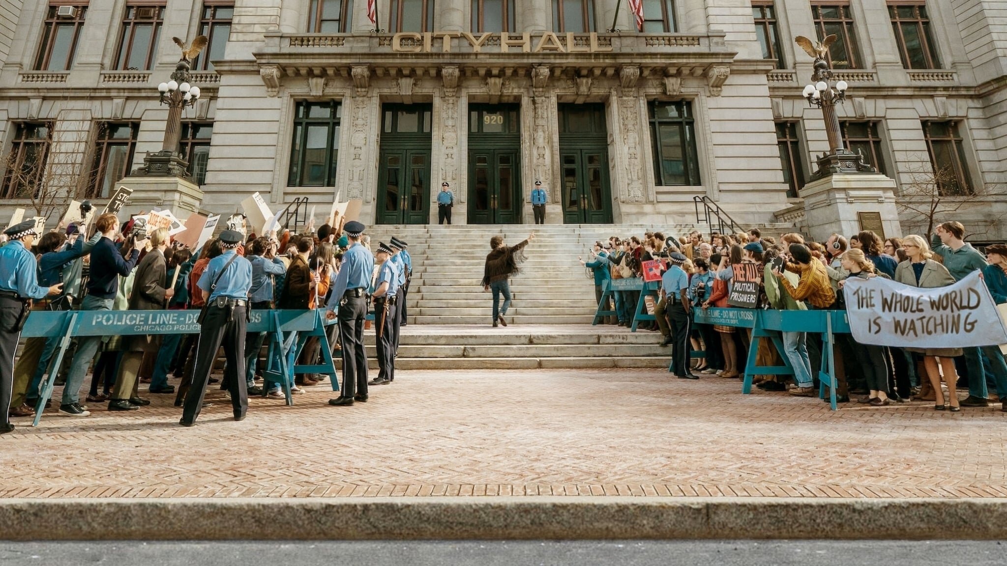 Trial of the Chicago 7, Clapper, Historical drama, Courtroom conflict, 2050x1160 HD Desktop
