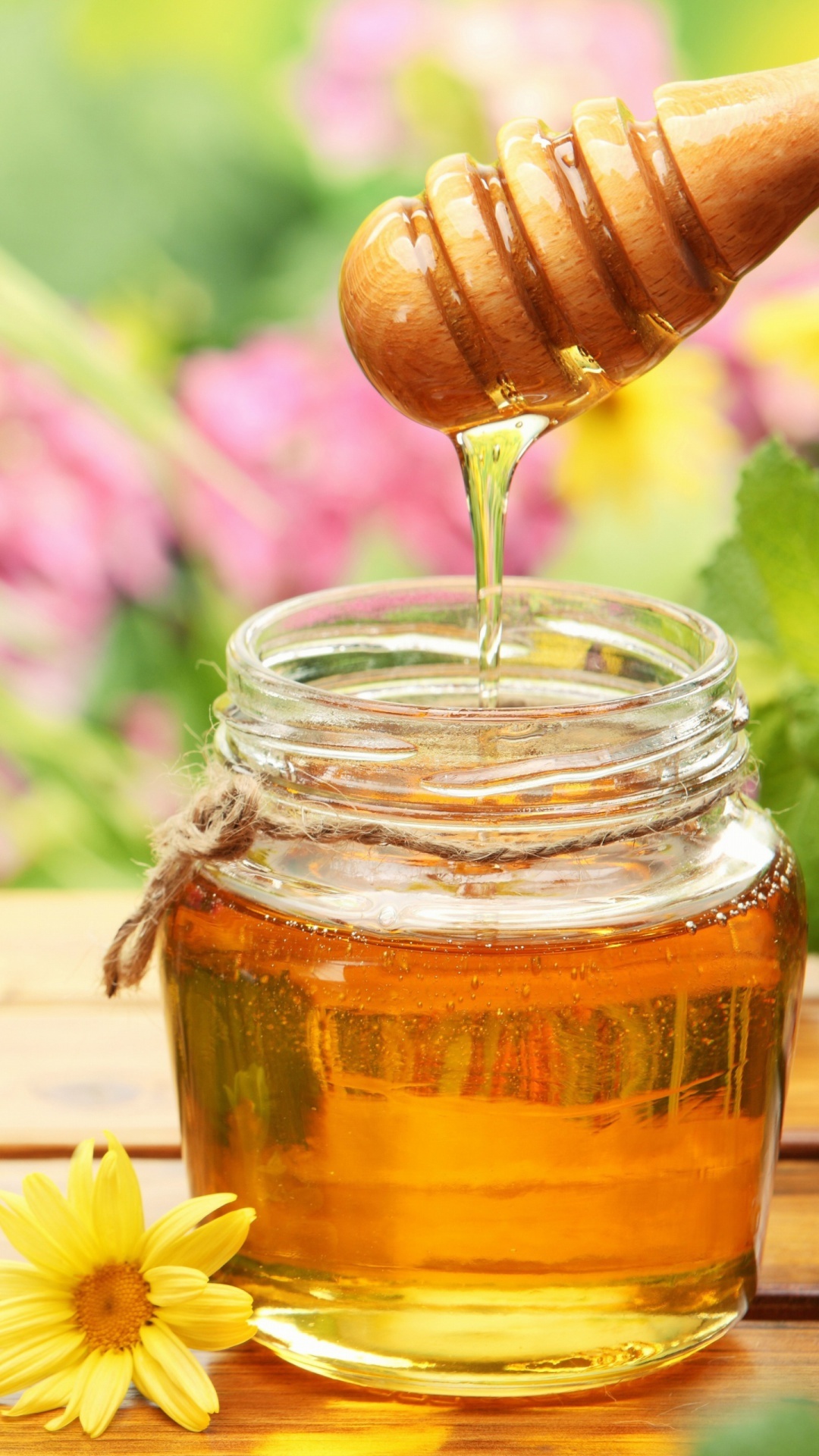 Honey jar, Sweet golden nectar, Irresistibly sweet, Nature's sweetener, 1080x1920 Full HD Phone
