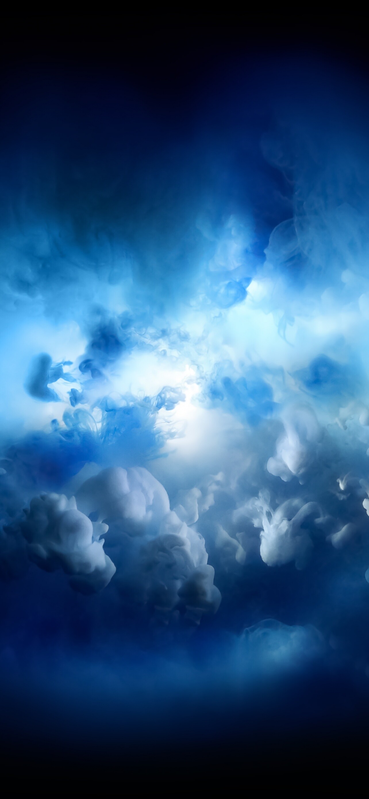 Clouds, Stormy wallpaper, Abstract blue clouds, Imac pro stock wallpaper, 1290x2780 HD Phone