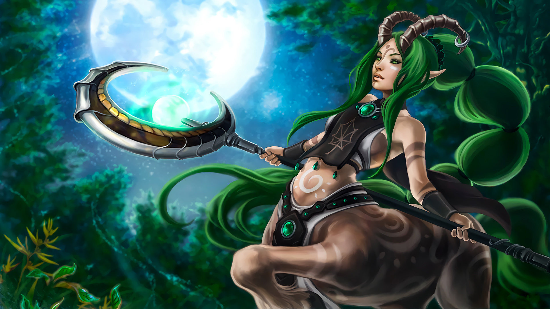 Centaur soraka fan art, League of Legends, Artistic wallpaper, Fantasy beauty, 1920x1080 Full HD Desktop