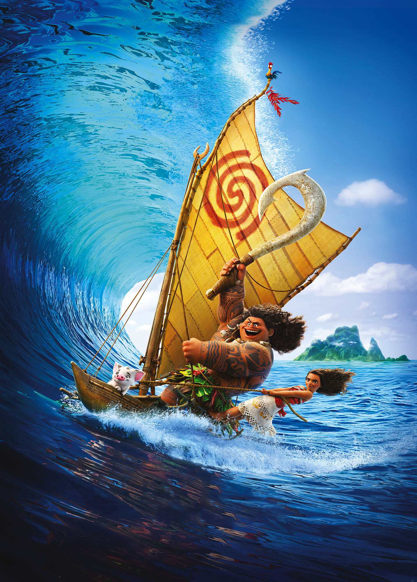 Digital print wallpaper, Moana theme, Fototapeten, Adventure, 1440x2000 HD Phone