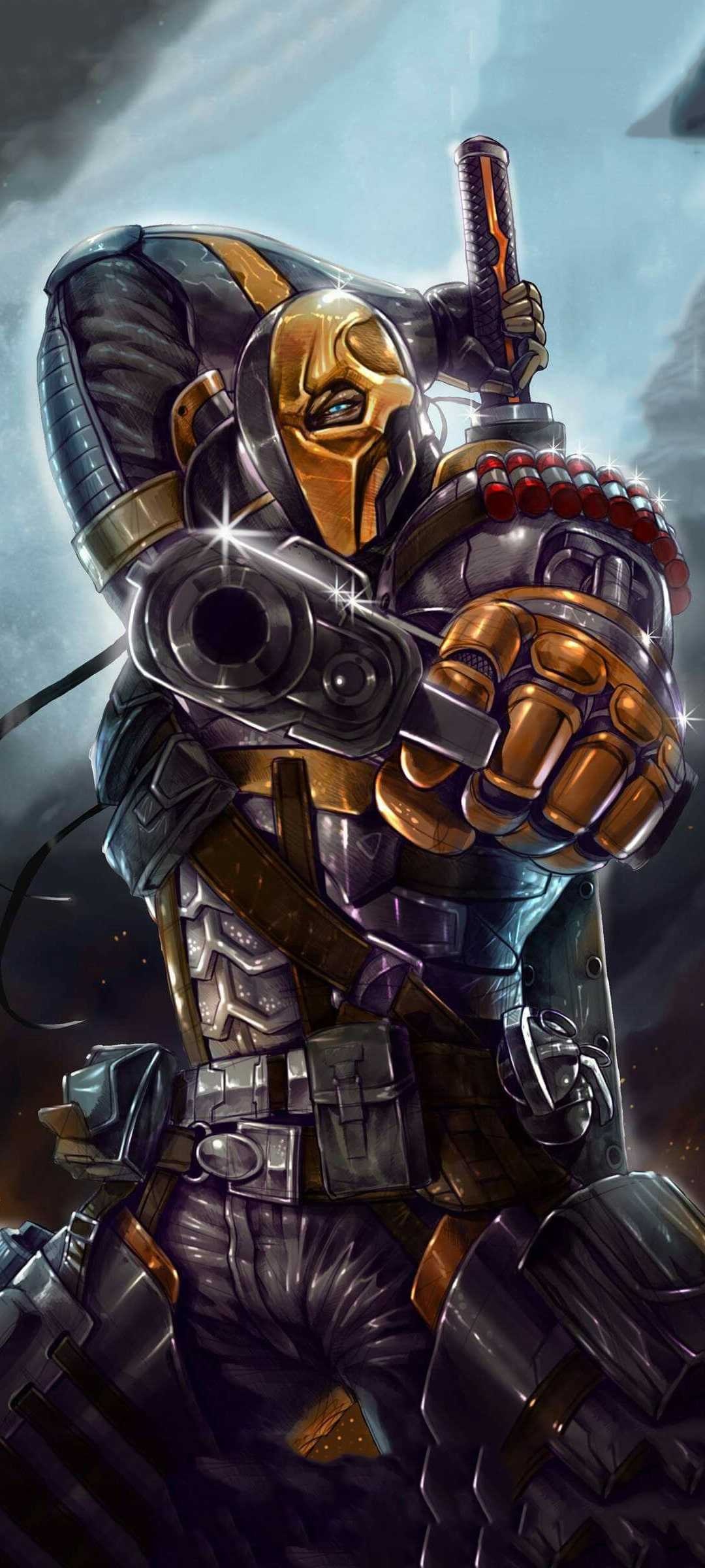 Deathstroke, Comic book, Mercenary, Anti-hero, 1080x2400 HD Phone