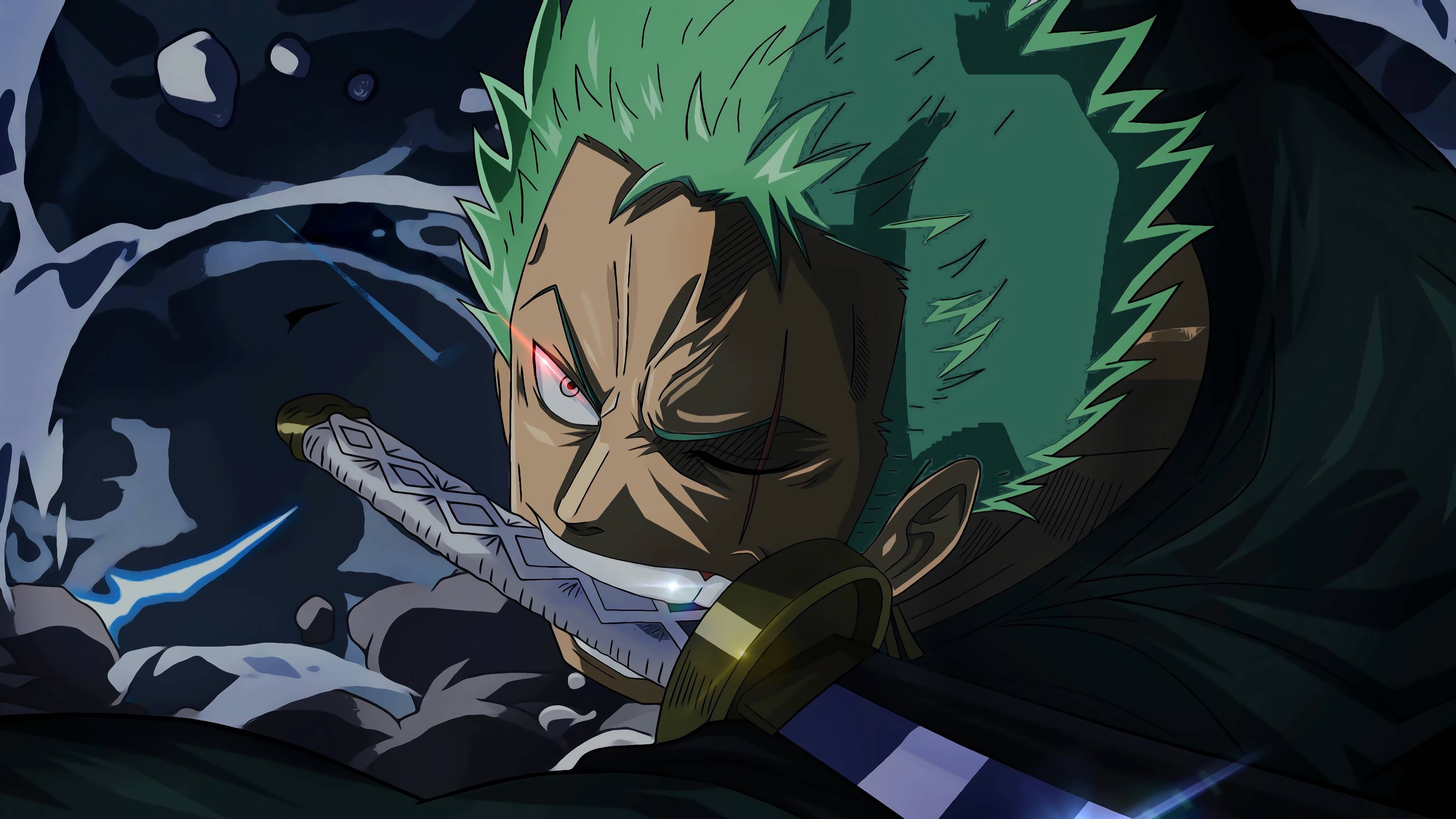 Roronoa Zoro, Wado Ichimonji katana, One Piece anime, 4K Desktop wallpaper