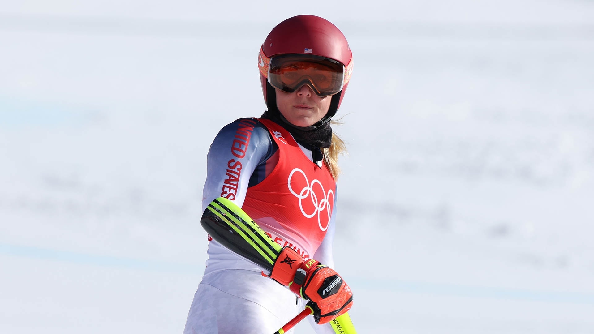 Mikaela Shiffrin, Women's slalom, Ice river redemption, GS crash, 1920x1080 Full HD Desktop