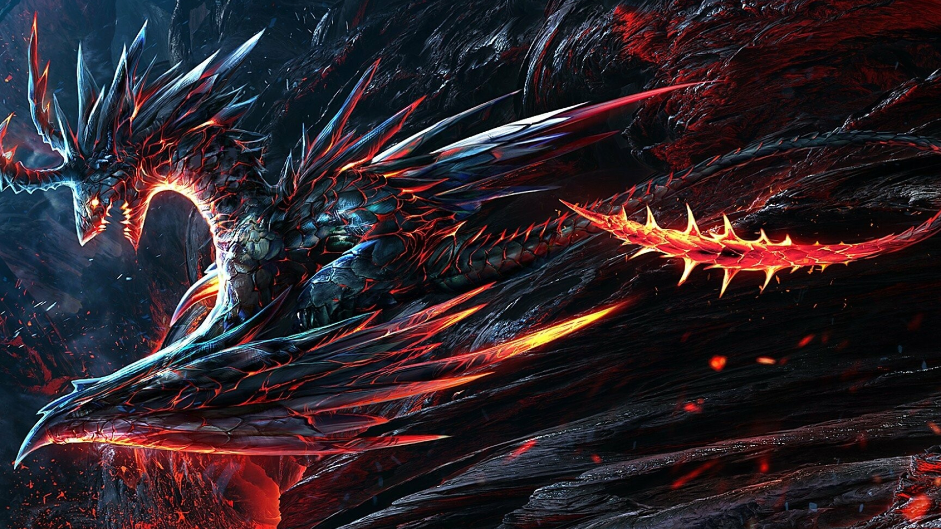 Elegant dragons, Majestic creatures, Enigmatic allure, Mystical presence, 1920x1080 Full HD Desktop
