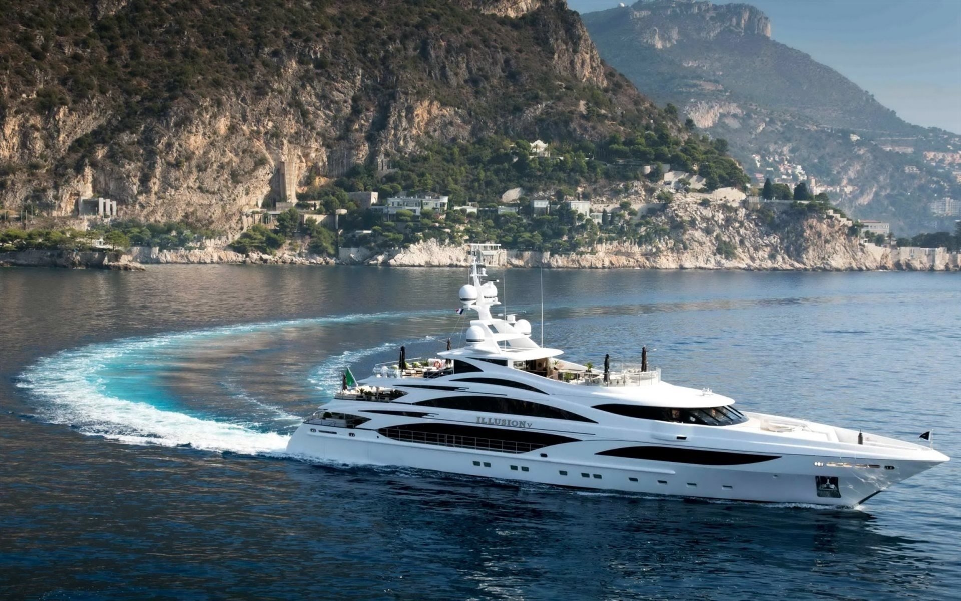 Illusion v superyacht, Luxury yacht sea, Benetti masterpiece, Unparalleled elegance, 1920x1200 HD Desktop