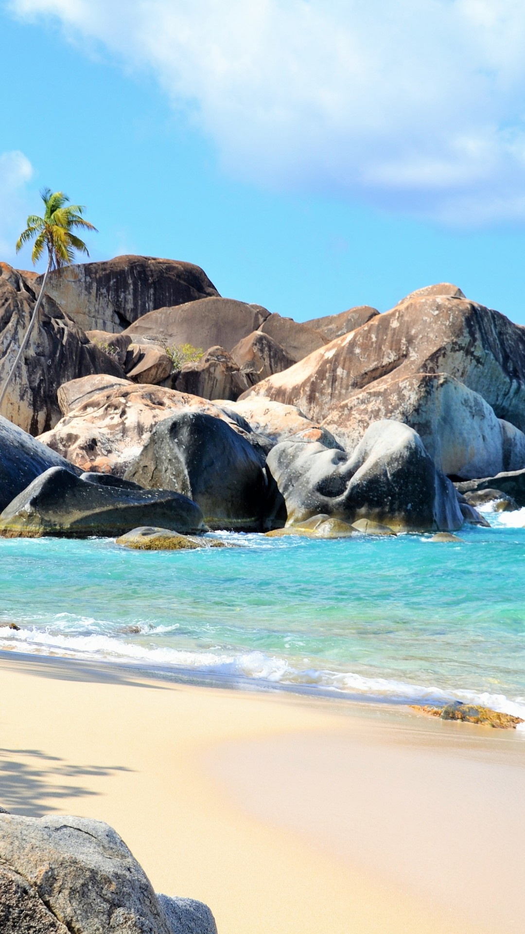 The Baths, Virgin Gorda, British Virgin Islands, Beaches, 1080x1920 Full HD Phone