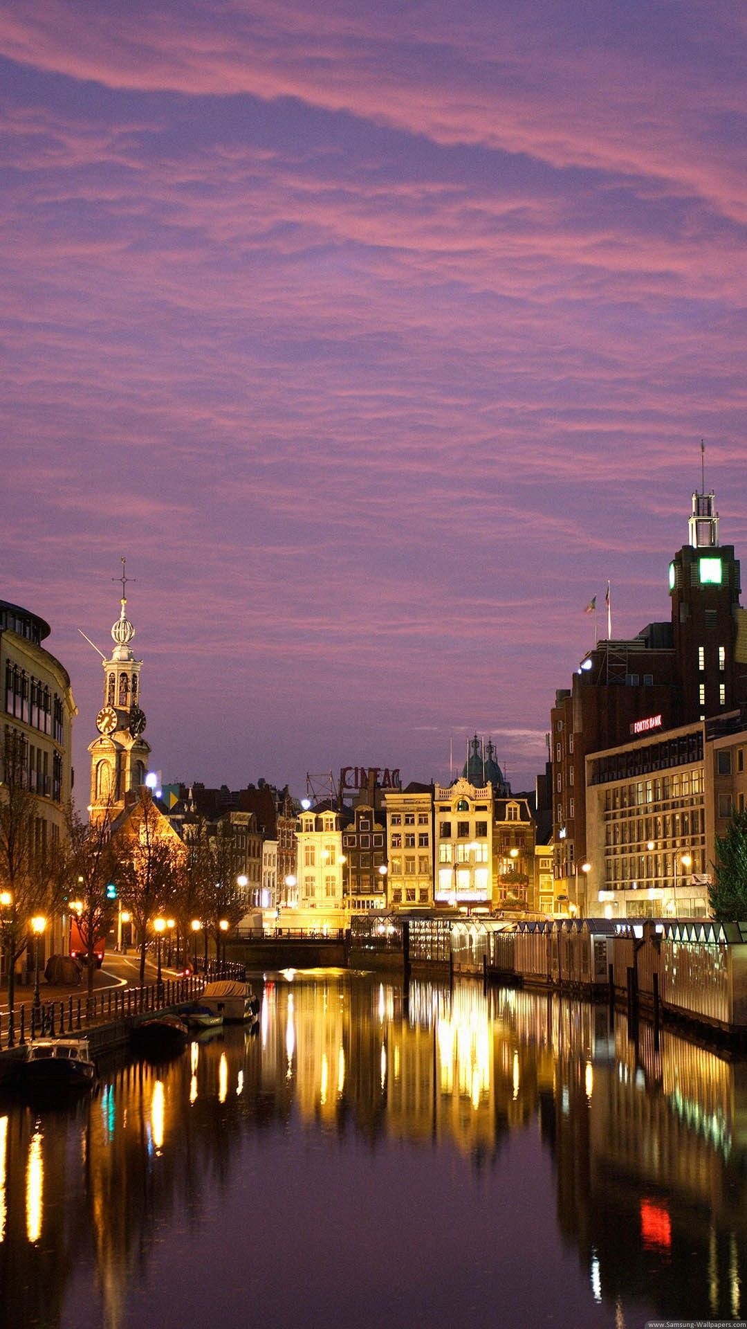 Amsterdam Skyline, Travels, Canals, Historical Architecture, 1080x1920 Full HD Phone