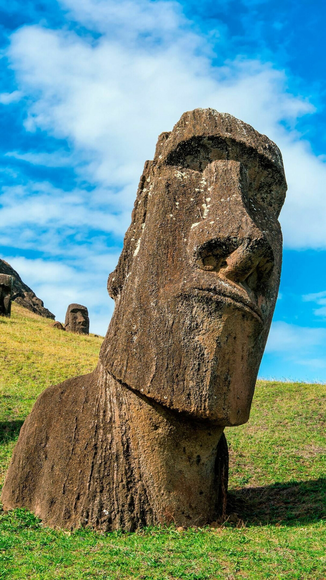 Moai wallpapers, Ancient stone statues, Mystery enigmas, Polynesia, 1080x1920 Full HD Phone