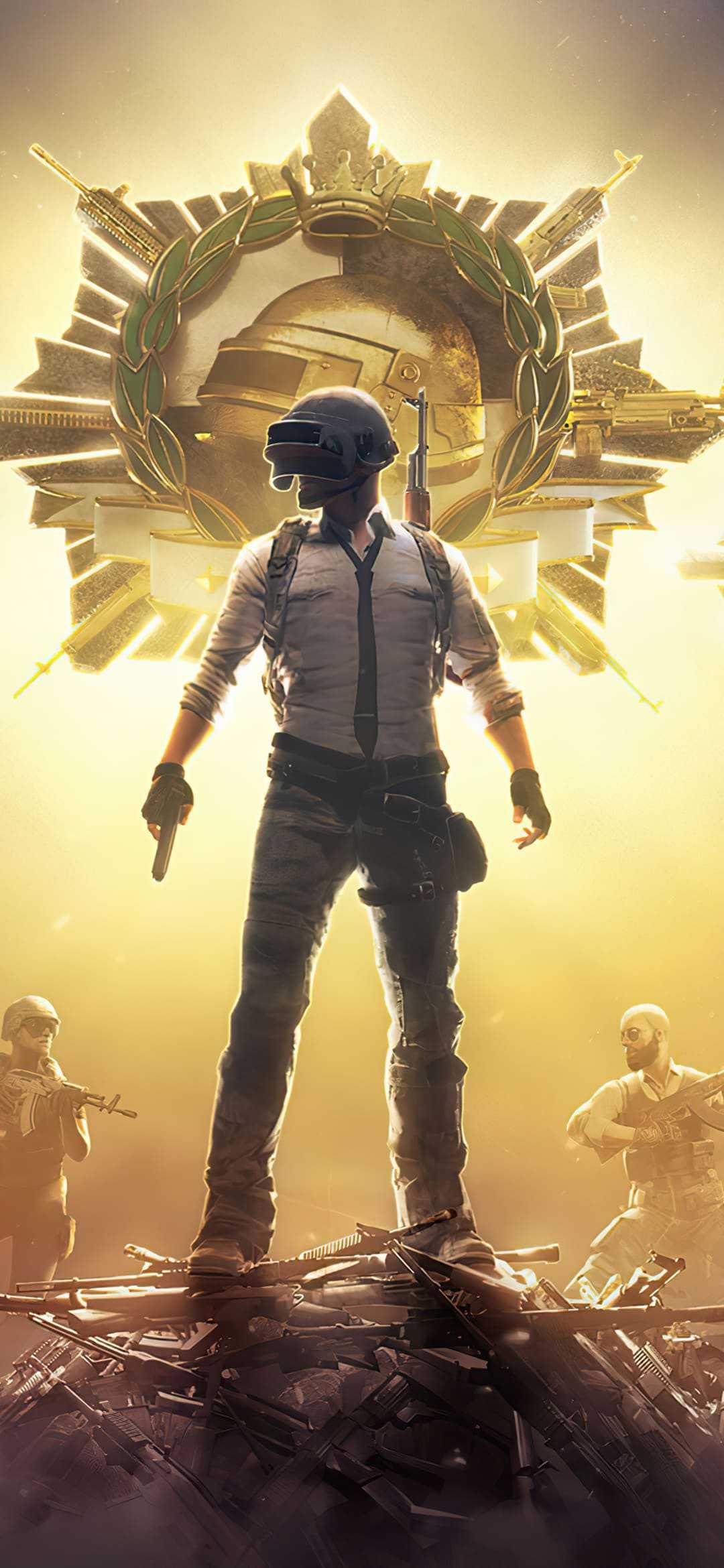 PUBG Lone Survivor, PUBG Conqueror badge, Level 3 Spetsnaz helmet, HD Phone wallpaper