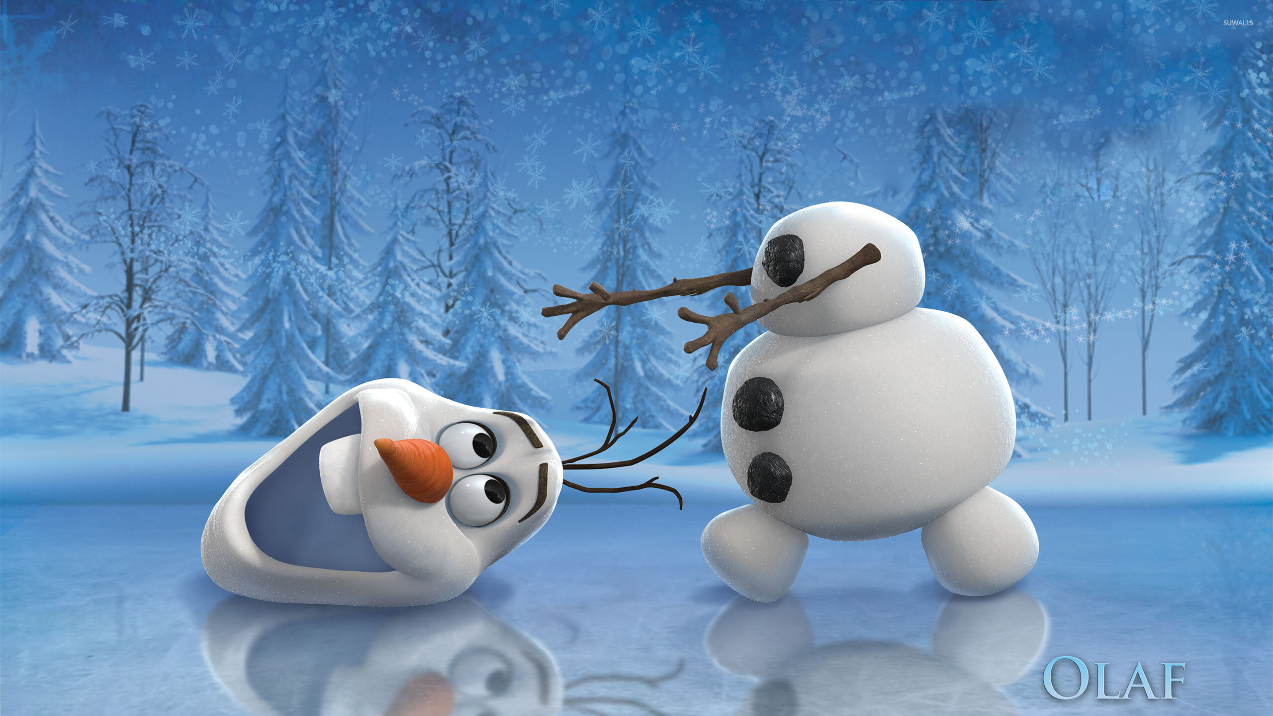 Frozen, Olaf Frozen wallpaper, Cute cartoon wallpapers, Playful snowman, 2560x1440 HD Desktop