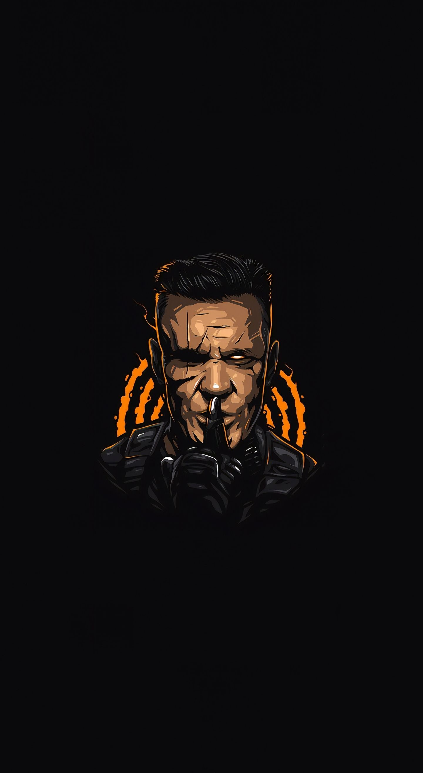 Cable, Marvel Minimalist Wallpaper, 1440x2630 HD Phone