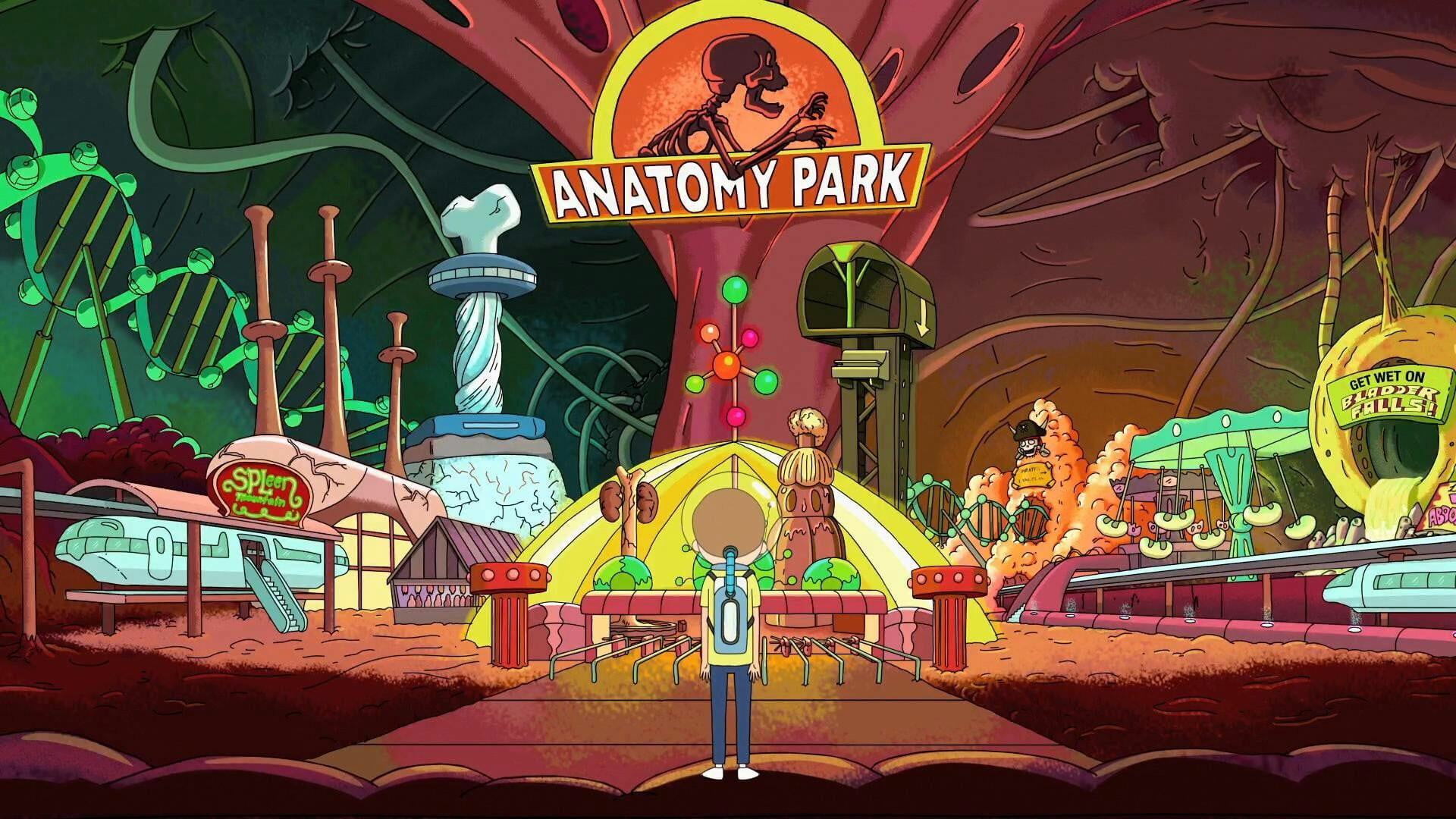 Rick and Morty anatomy park, TV show wallpaper, Detailed artwork, Intriguing concept, 1920x1080 Full HD Desktop