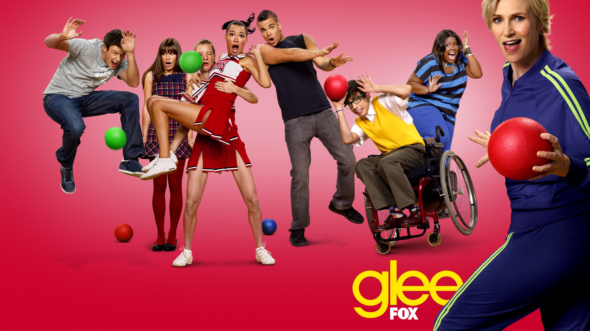 Glee wallpaper, Vibrant colors, High-energy scenes, Fan-favorite characters, 1920x1080 Full HD Desktop