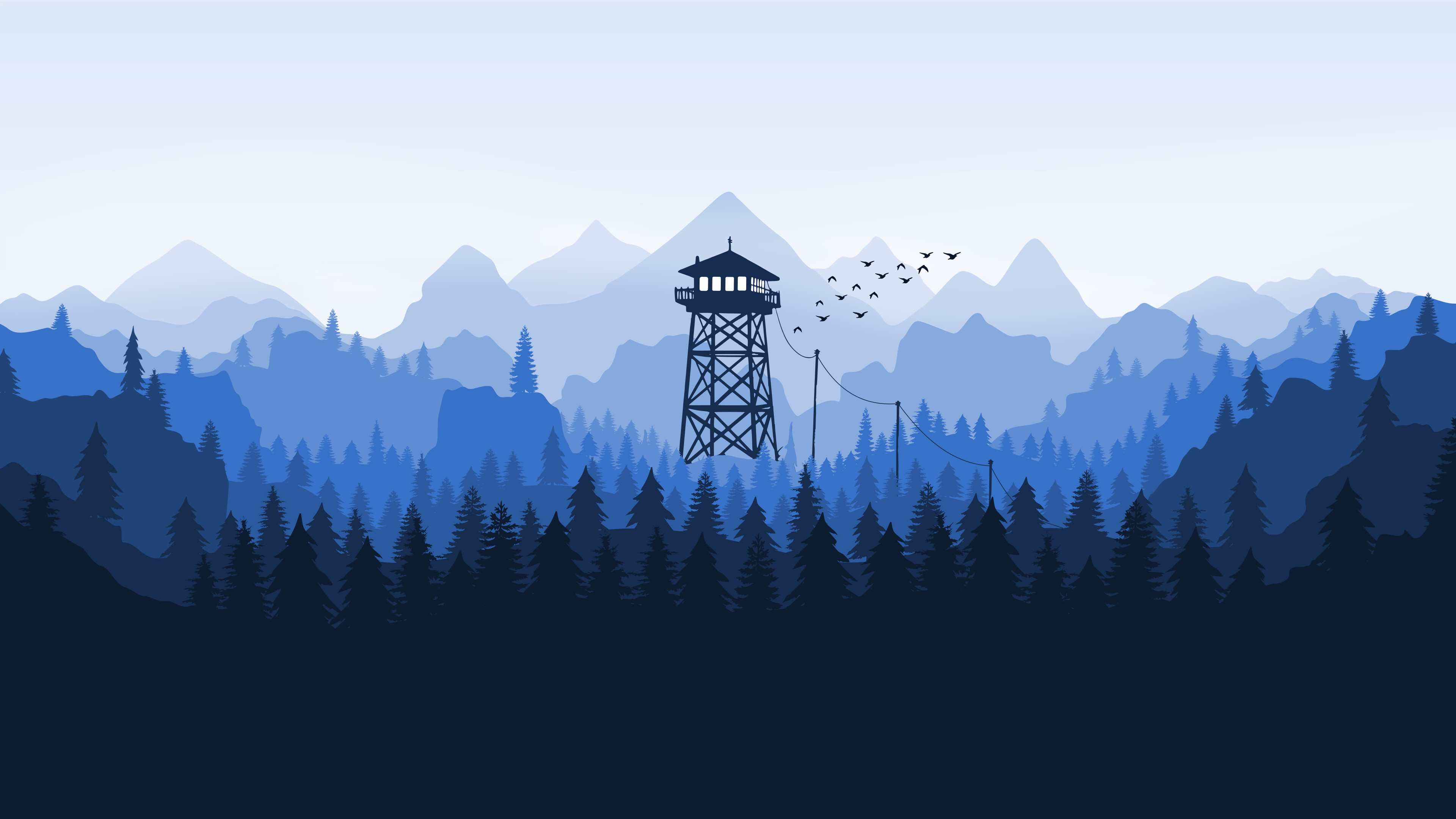 Firewatch, Tower wallpapers, Free backgrounds, 3840x2160 4K Desktop