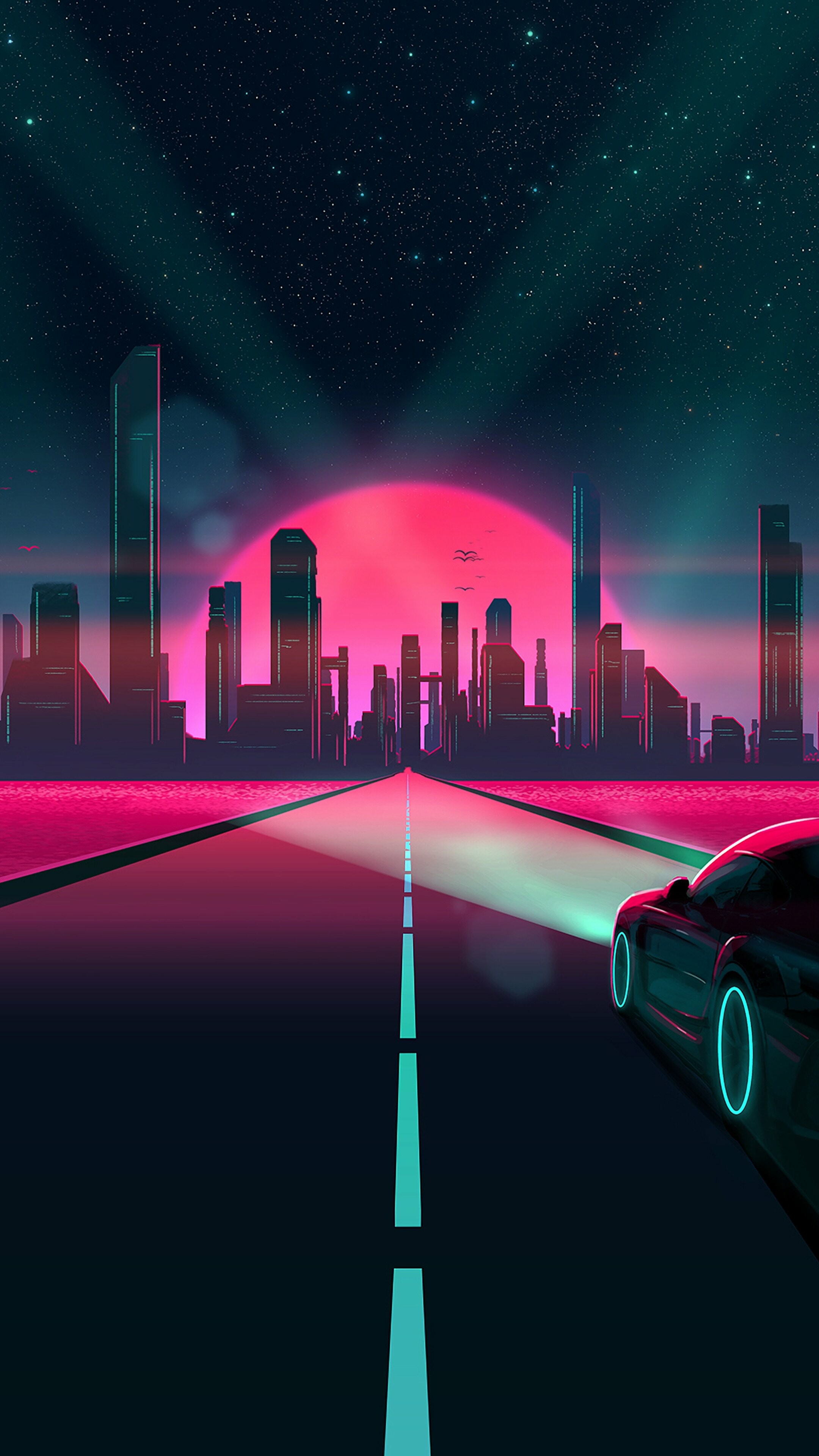 Night City, Neon Wallpaper, 2160x3840 4K Phone