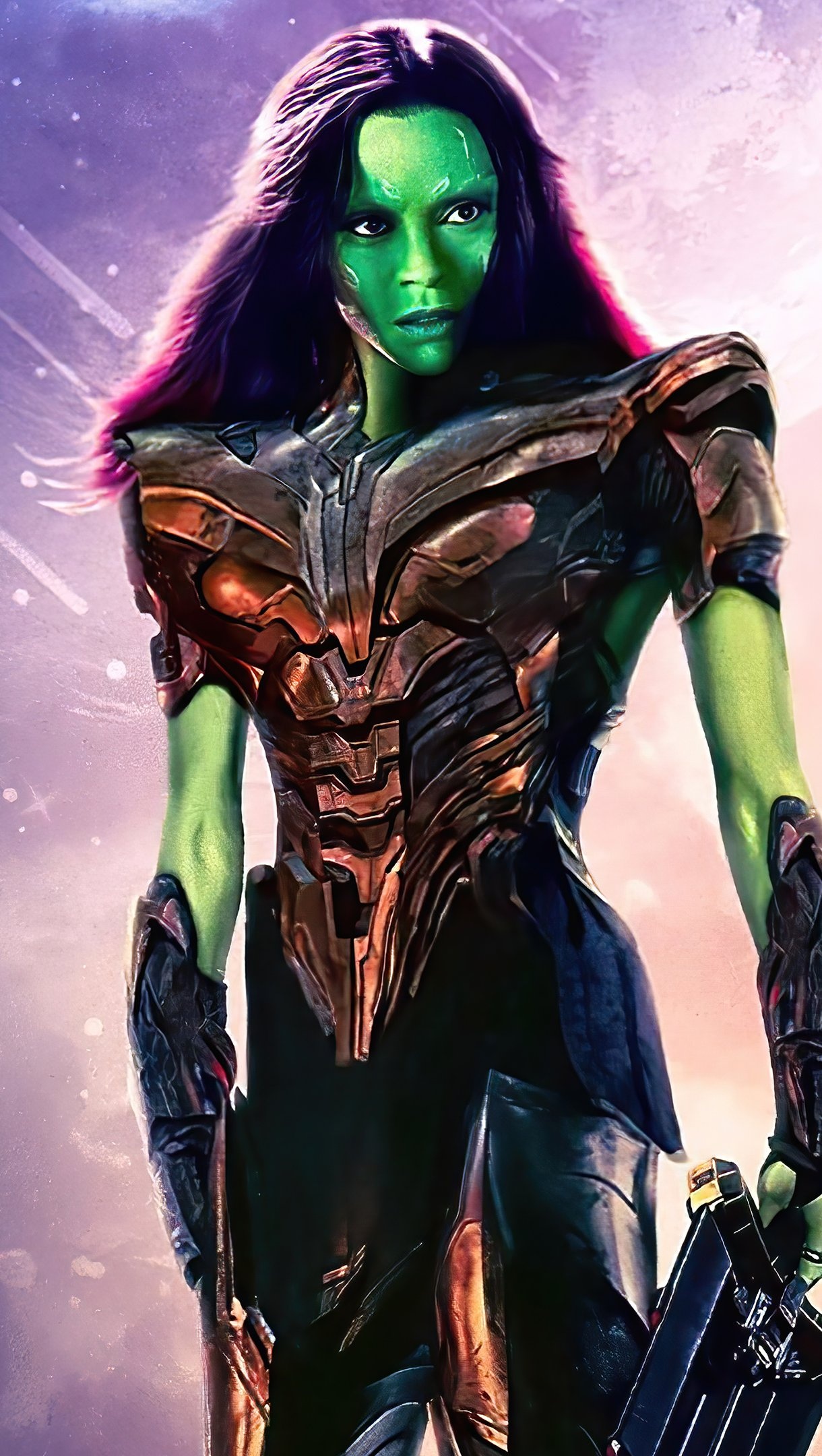 Gamora, Character wallpaper, 4K Ultra HD, 1220x2160 HD Phone
