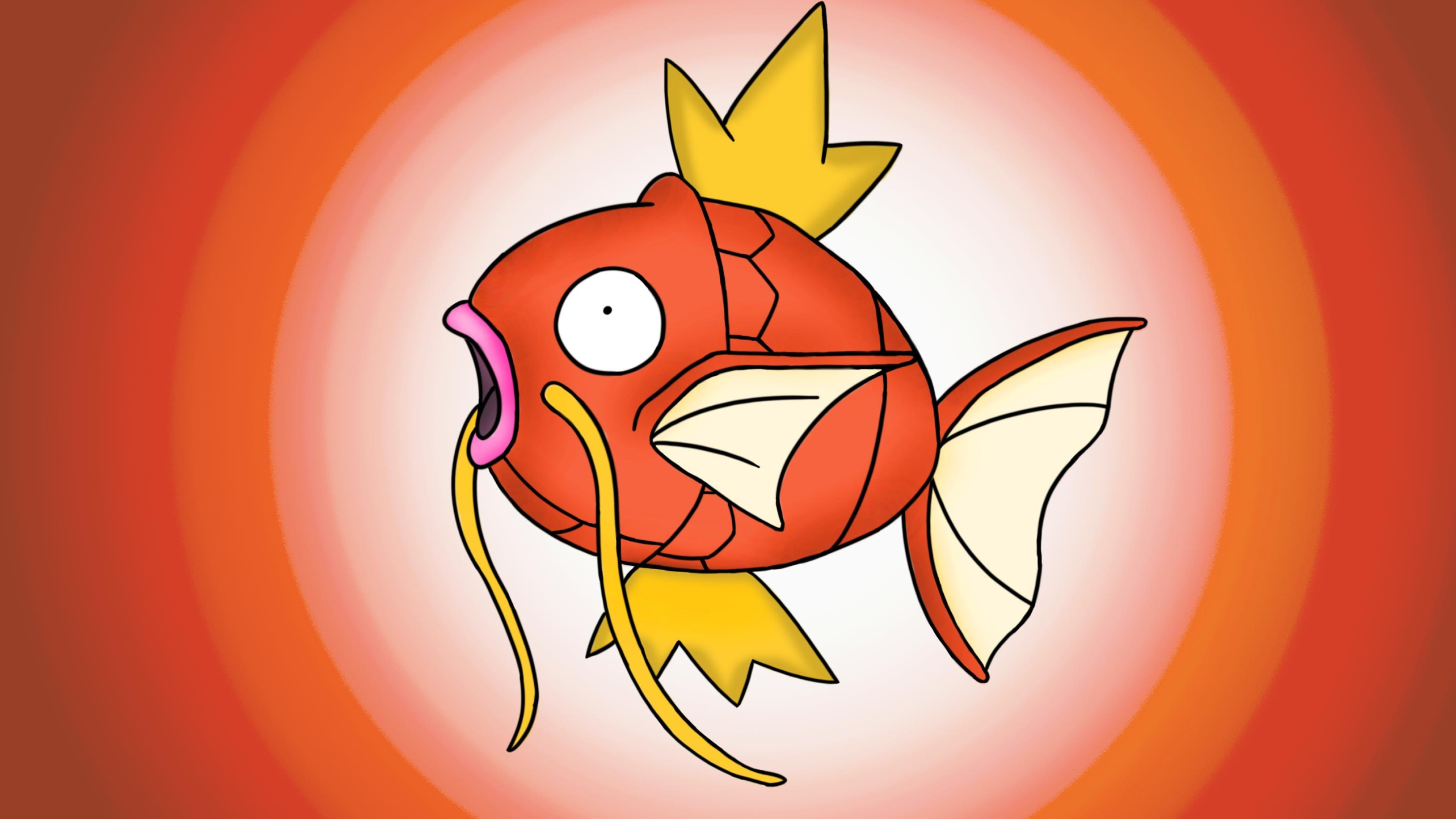 Magikarp background, Colorful artwork, Aquatic beauty, Tranquil scenes, 3840x2160 4K Desktop