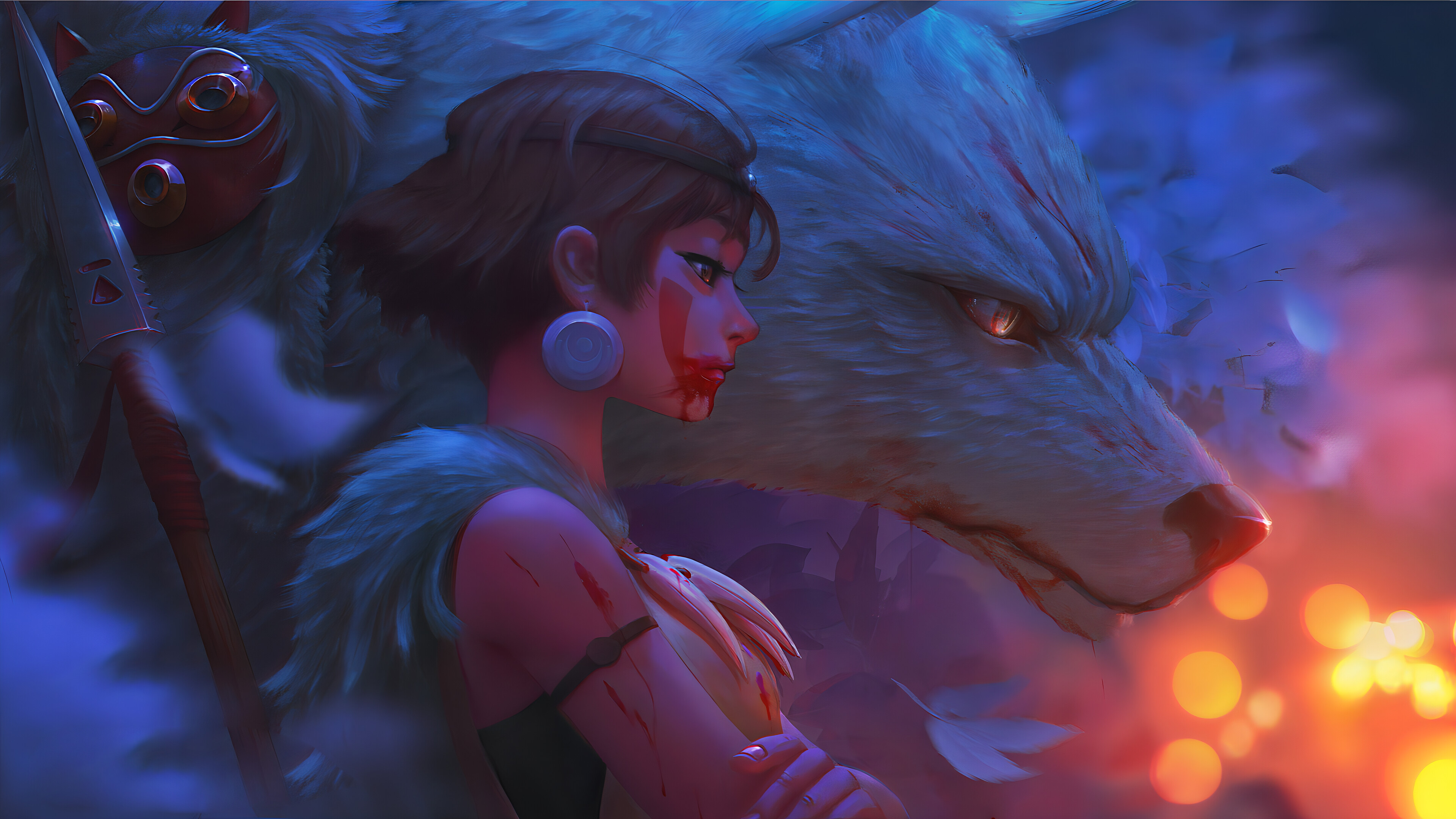 Princess Mononoke, 8K link, Rwallpaper, 3840x2160 4K Desktop