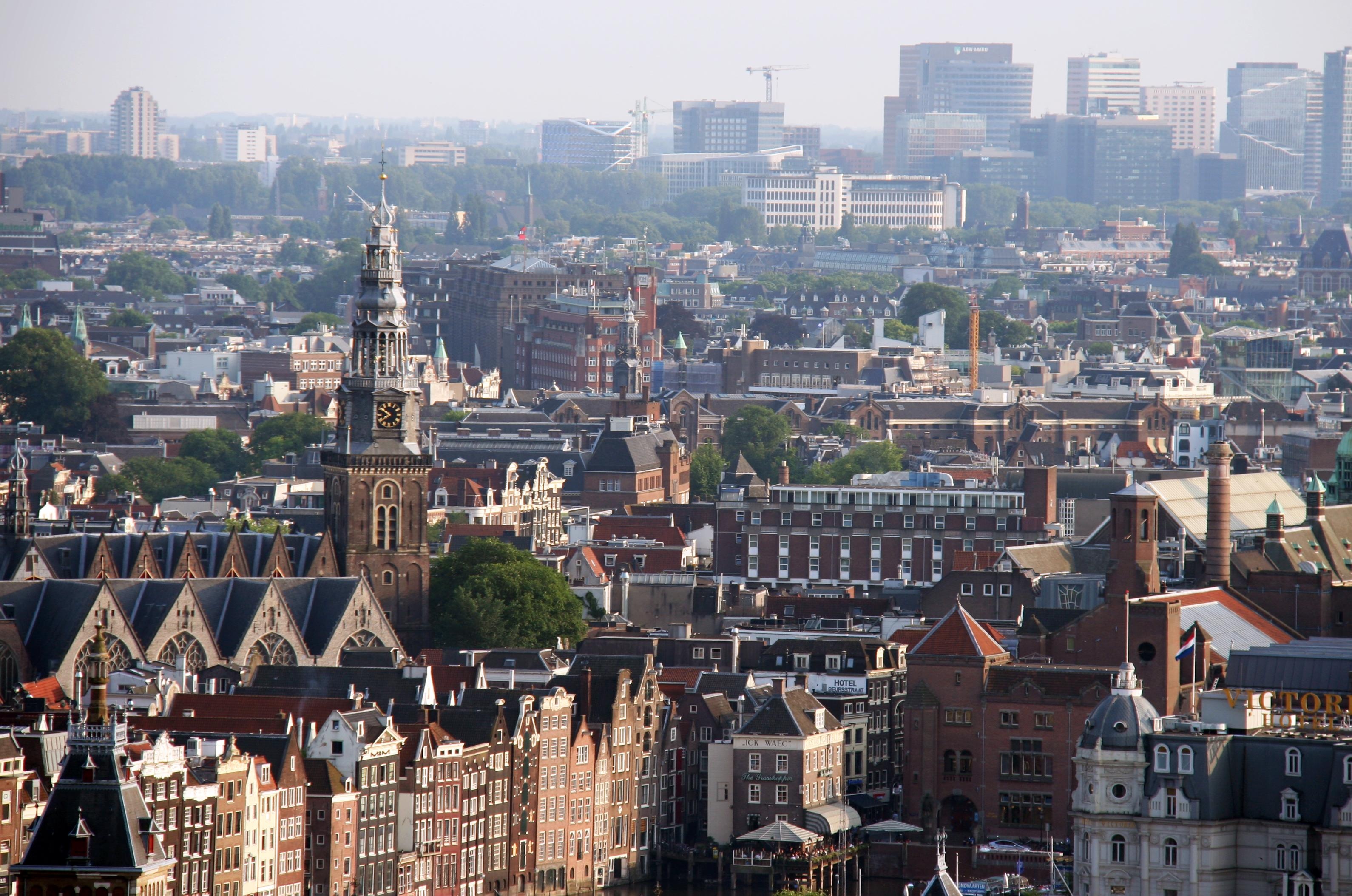 Amsterdam Skyline, Old and Modern, Foreground and Background, Travel Porn, 3180x2110 HD Desktop