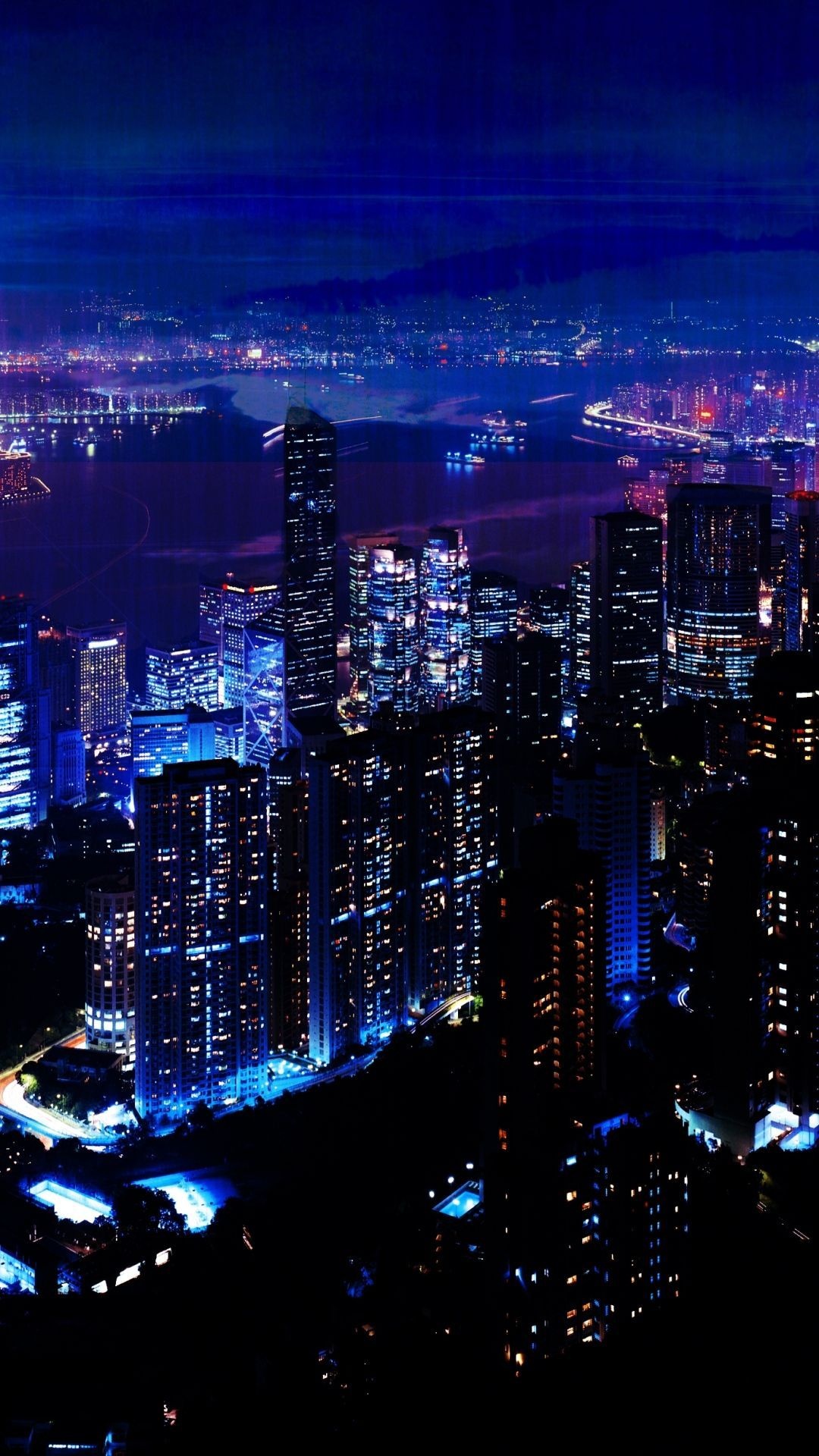 Hong Kong skyline, Bank of China Tower, Victoria Harbour, Full HD Phone wallpaper