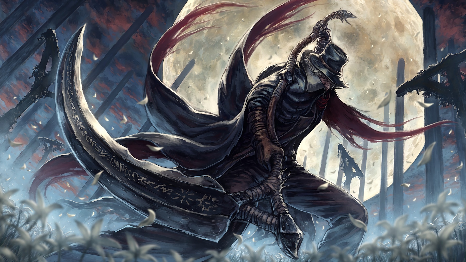 Gehrman, the First Hunter, Burial Blade, Hunter's Dream, Full HD Desktop wallpaper