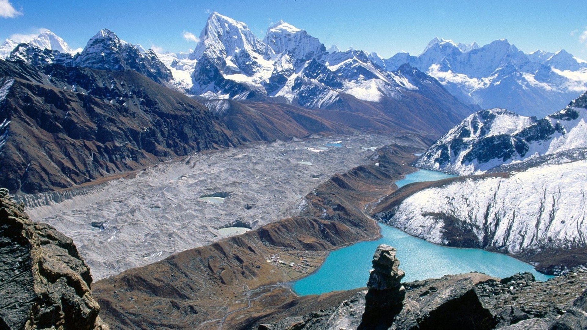 Mountain roads, Lakes region, Nepal's beauty, Desktop and mobile backgrounds, 1920x1080 Full HD Desktop