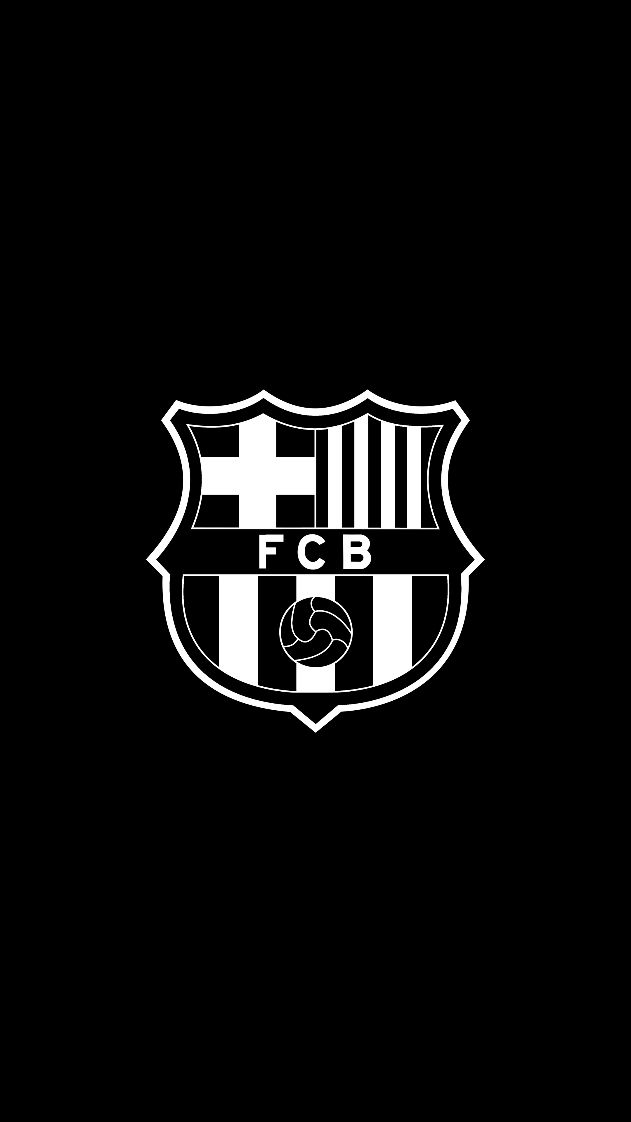 Monochrome, Logo Barcelona Wallpaper, 2160x3840 4K Phone