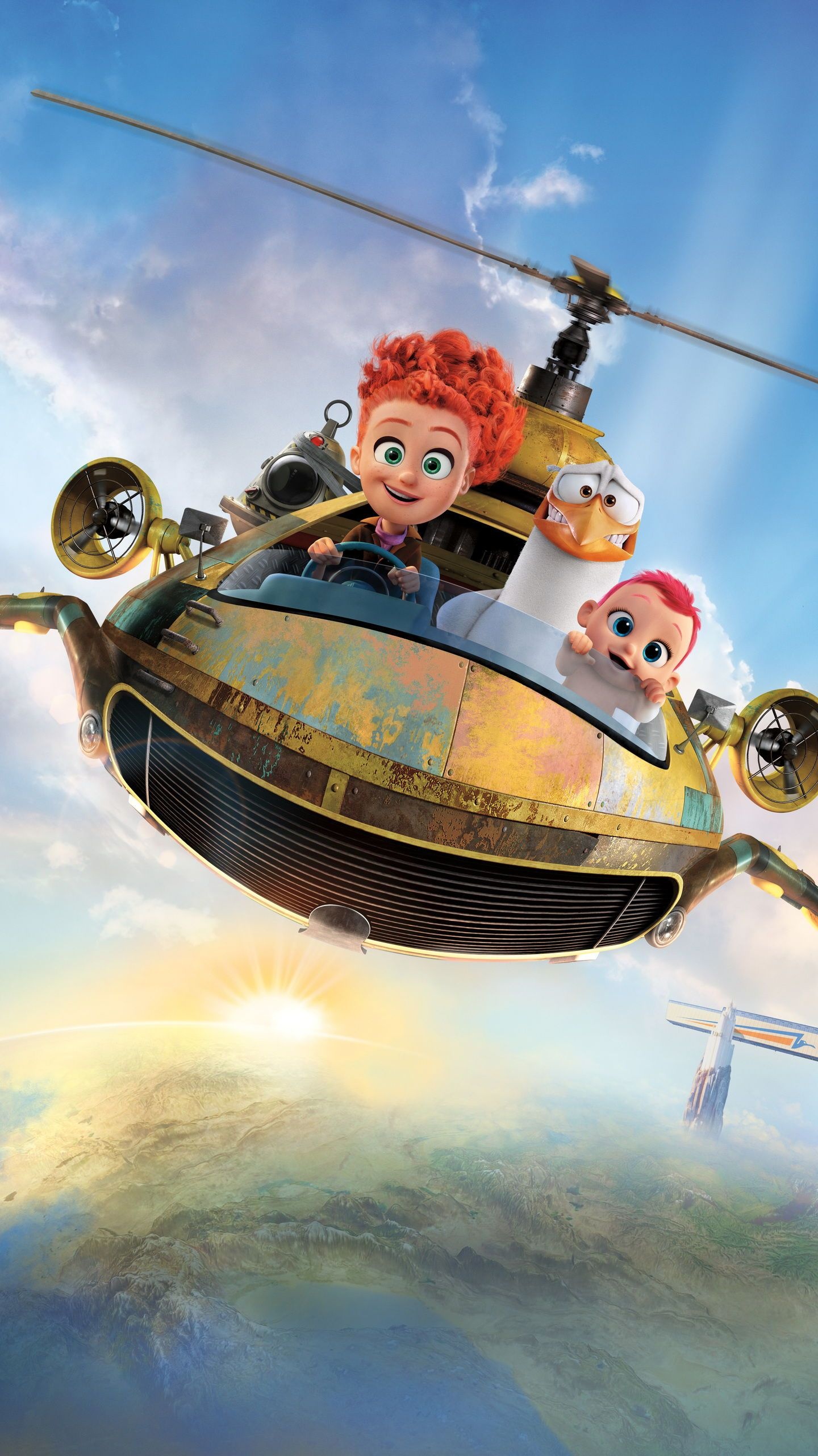 Storks, Animated adventure, Heartwarming story, Colorful and vibrant, 1440x2560 HD Phone